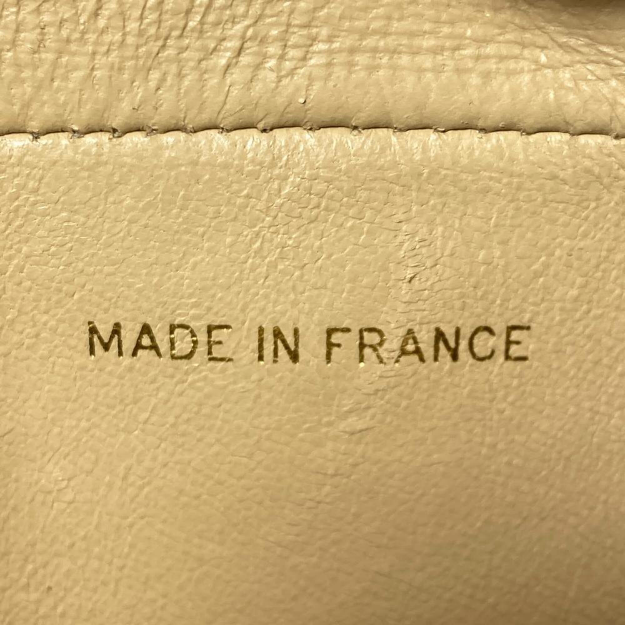 Chanel Beige Beige Gold Black Shoulder Bag (Pre-Owned)
