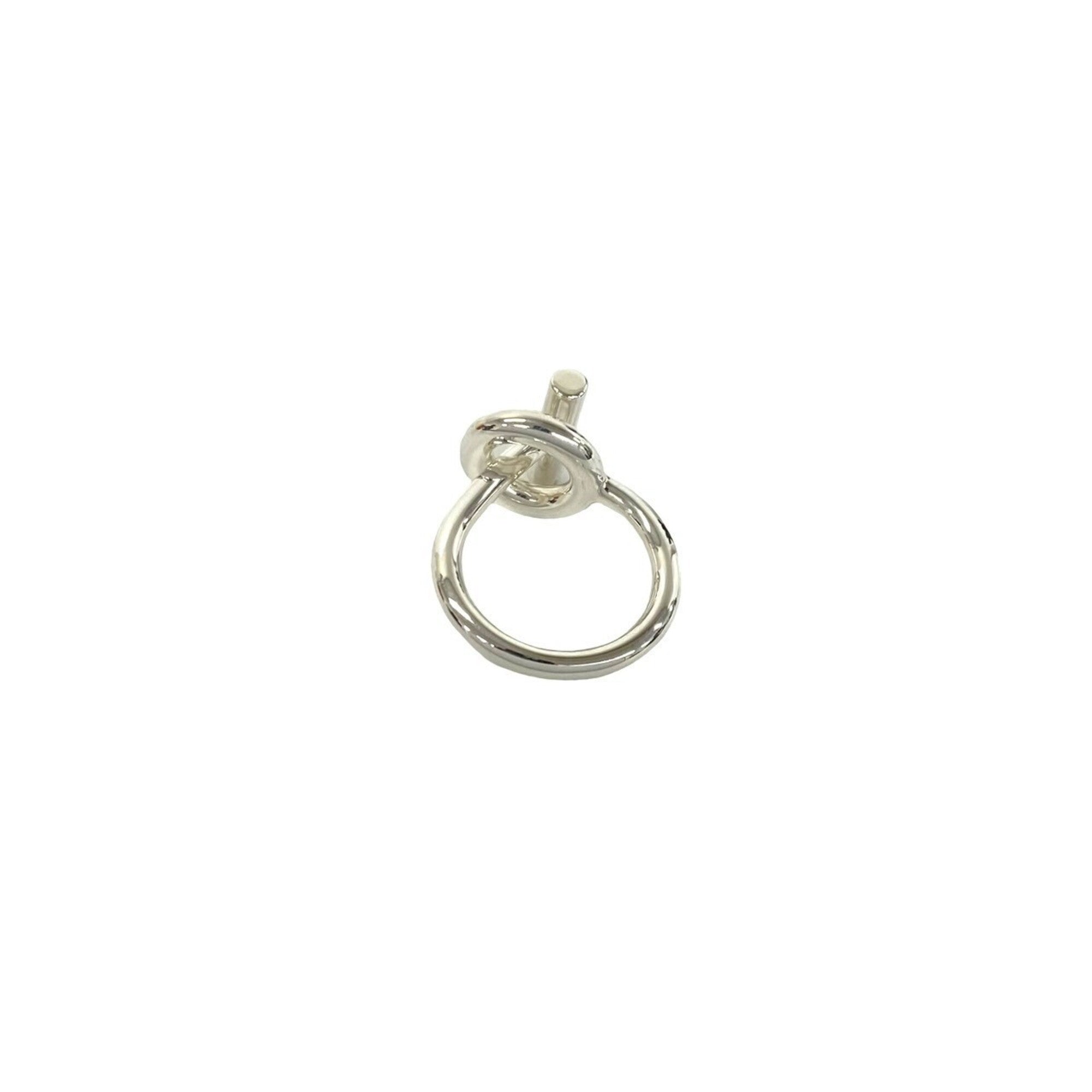 Hermes Silver Silver 925 Band Ring (Pre-Owned)