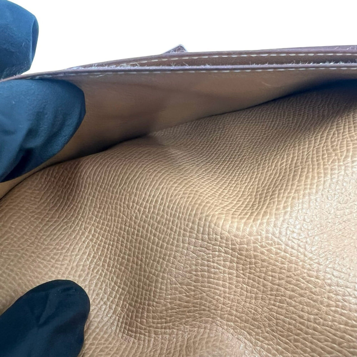 Hermes Brown Courchevel Leather Long Wallet (Bi-Fold) (Pre-Owned)