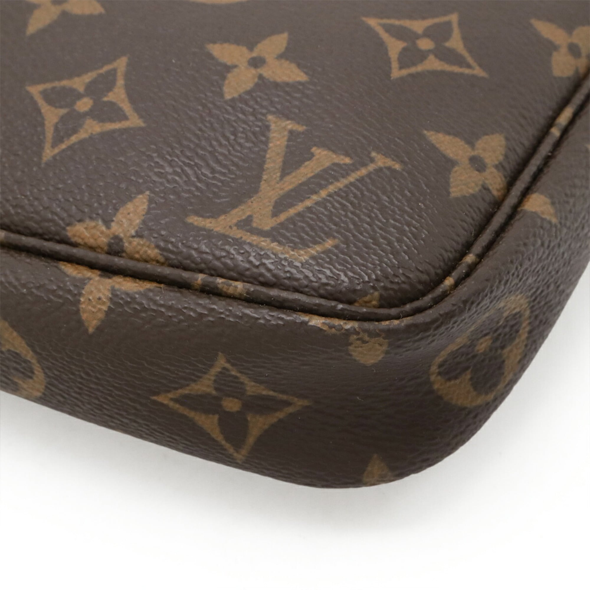 Louis Vuitton Brown Monogram Canvas Pvc Coated Canvas Handbag Pochette Pouch (Pre-Owned)