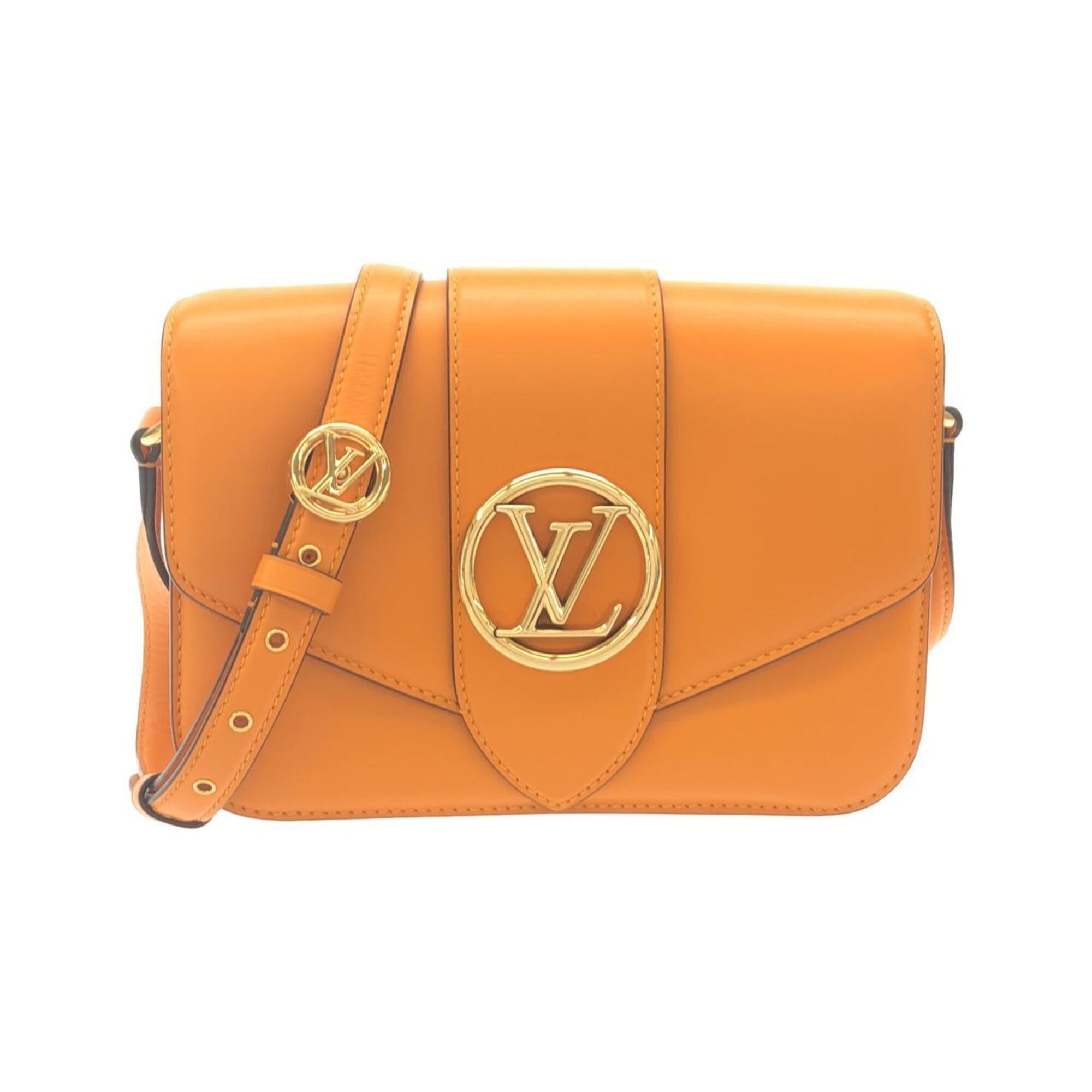Louis Vuitton Orange Leather Shoulder Bag (Pre-Owned)