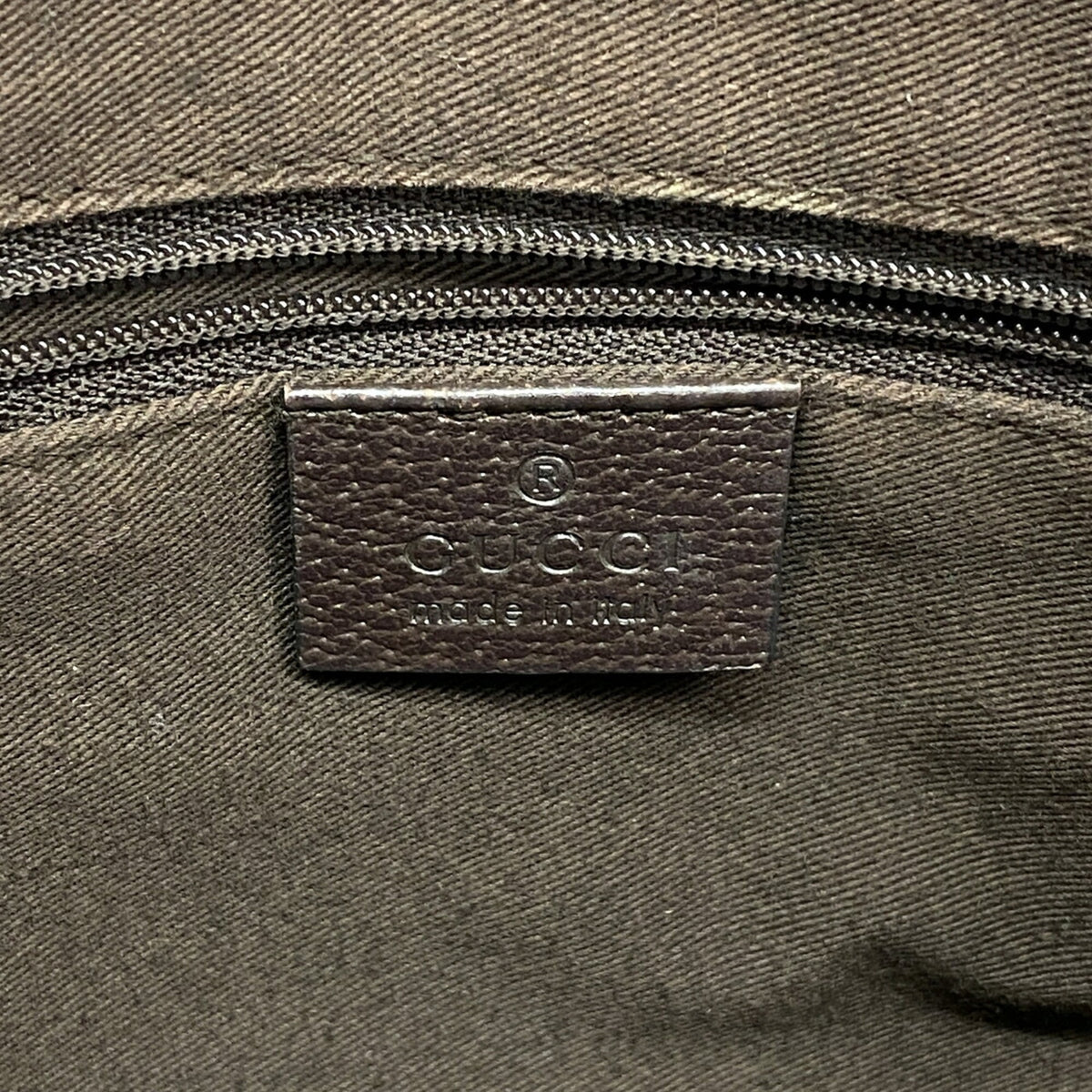 Gucci Beige Brown Canvas Handbag (Pre-Owned)