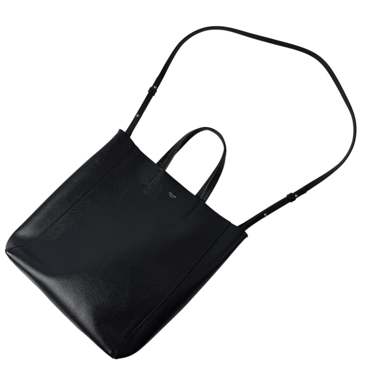 Celine Black Leather Shoulder Bag Tote Bag (Pre-Owned)