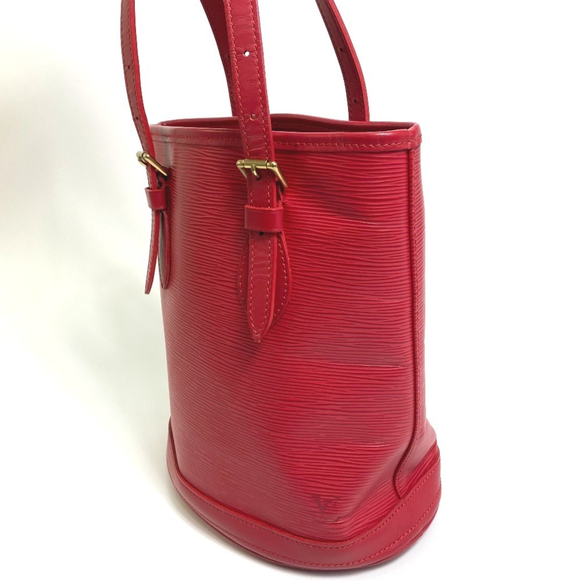 Louis Vuitton Red Color Rouge Epi Leather Pouch Shoulder Bag (Pre-Owned)