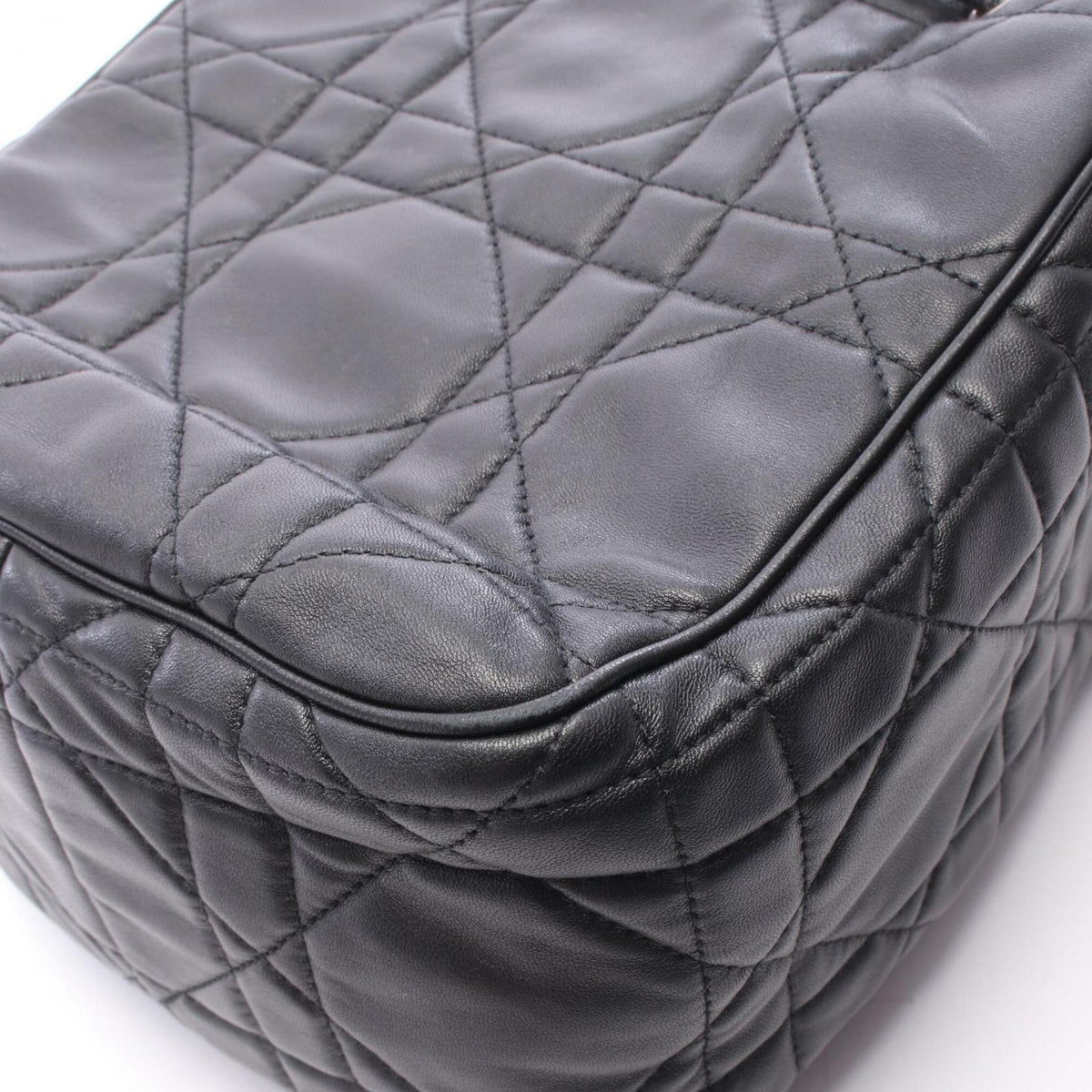 Christian Dior Black Leather Handbag Shoulder Bag (Pre-Owned)