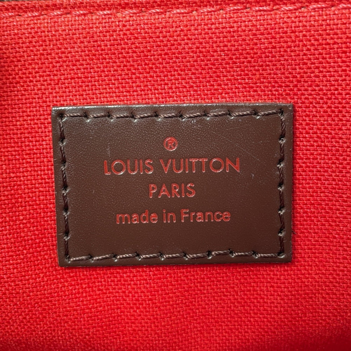 Louis Vuitton Damier Damier Canvas Ebene Red Color Damier Canvas Handbag Shoulder Bag (Pre-Owned)