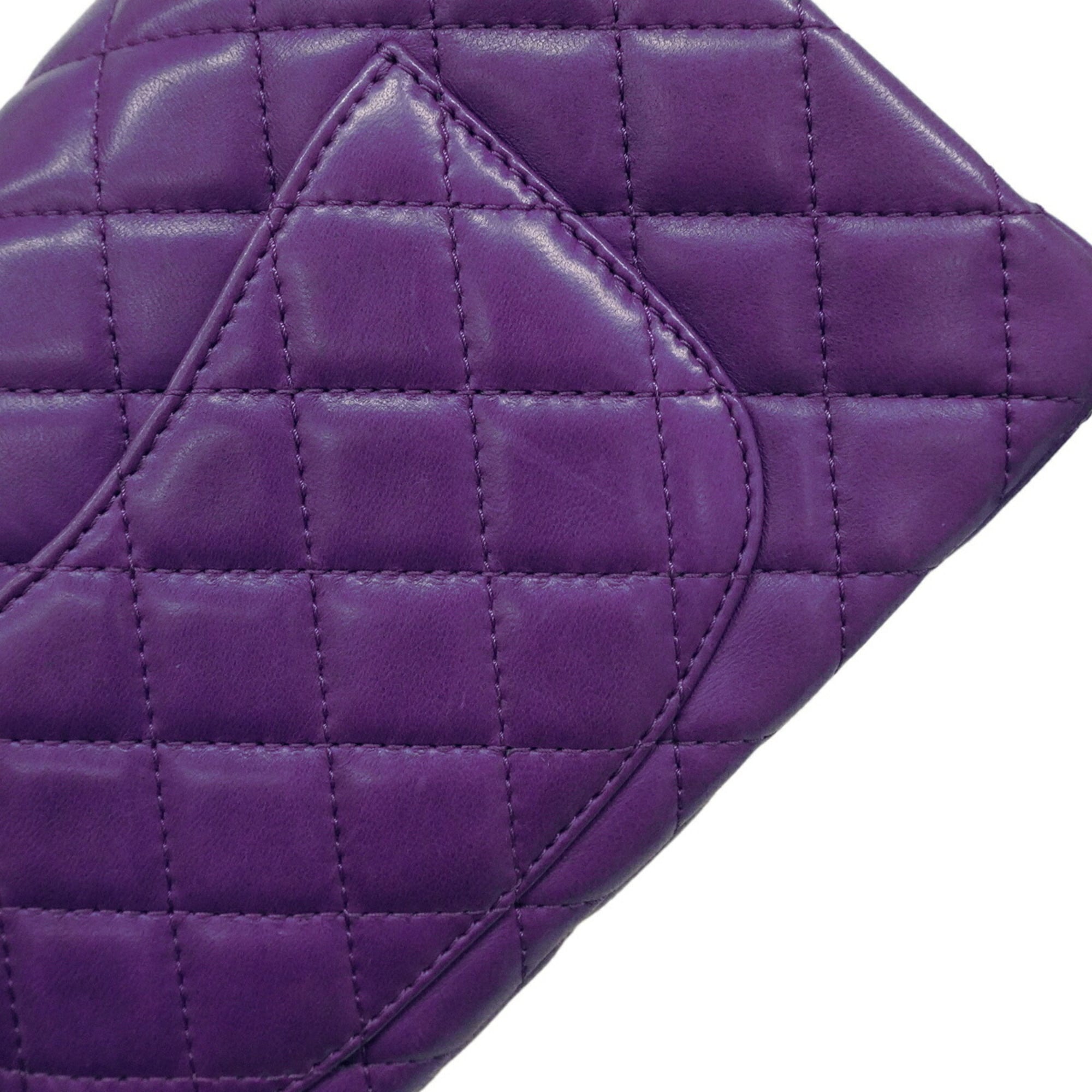 Chanel Purple Leather Shoulder Bag (Pre-Owned)