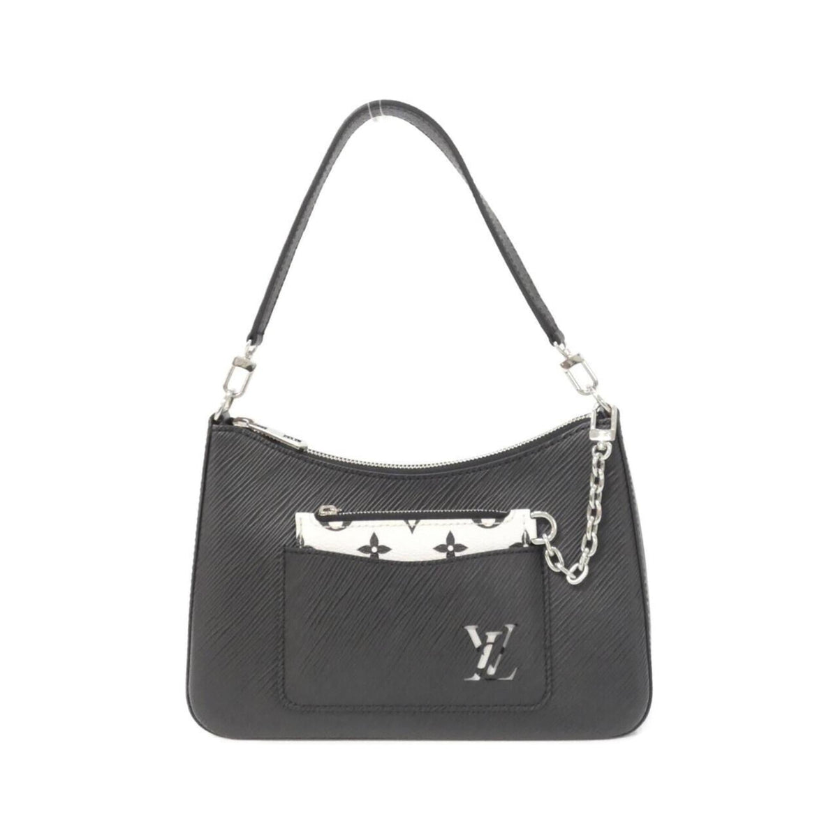Louis Vuitton Black Leather Pouch Shoulder Bag (Pre-Owned)