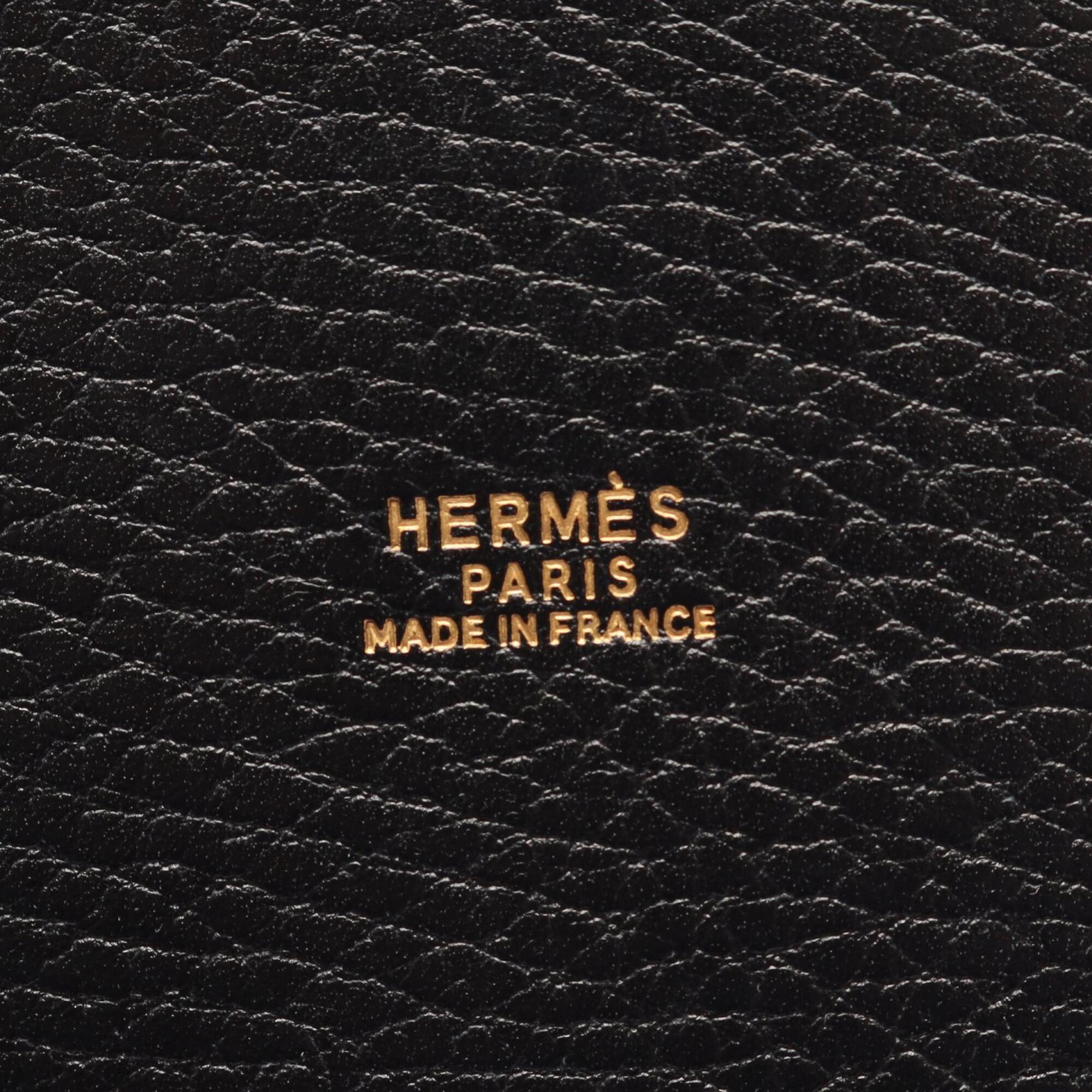 Hermes Black Courchevel Leather Handbag Shoulder Bag (Pre-Owned)