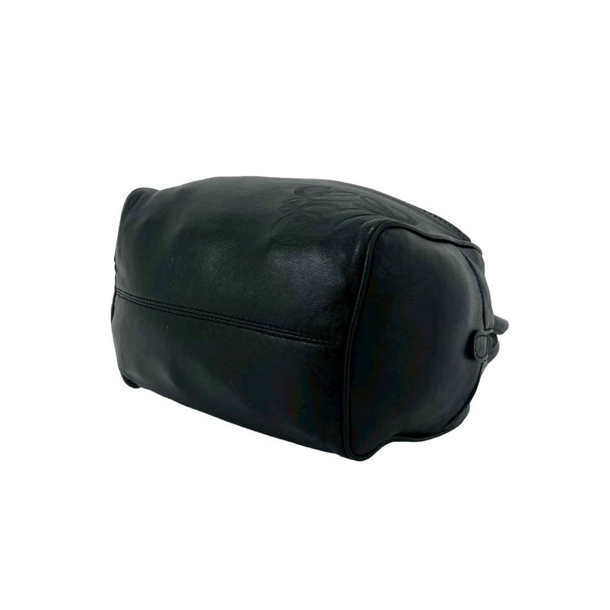 Loewe Black Leather Boston Bag Handbag (Pre-Owned)