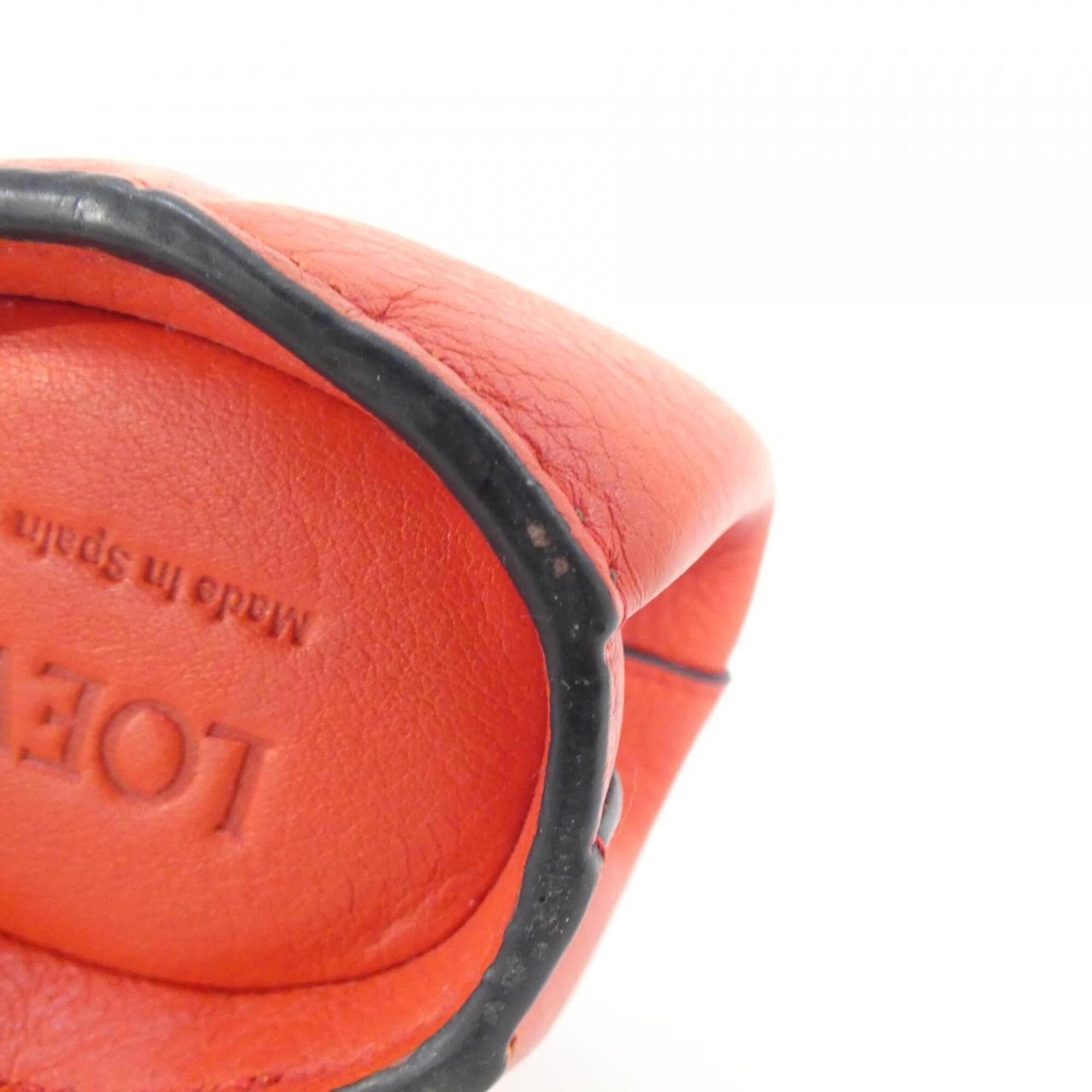 Loewe Red Color Leather Coin Purse/Coin Case (Pre-Owned)