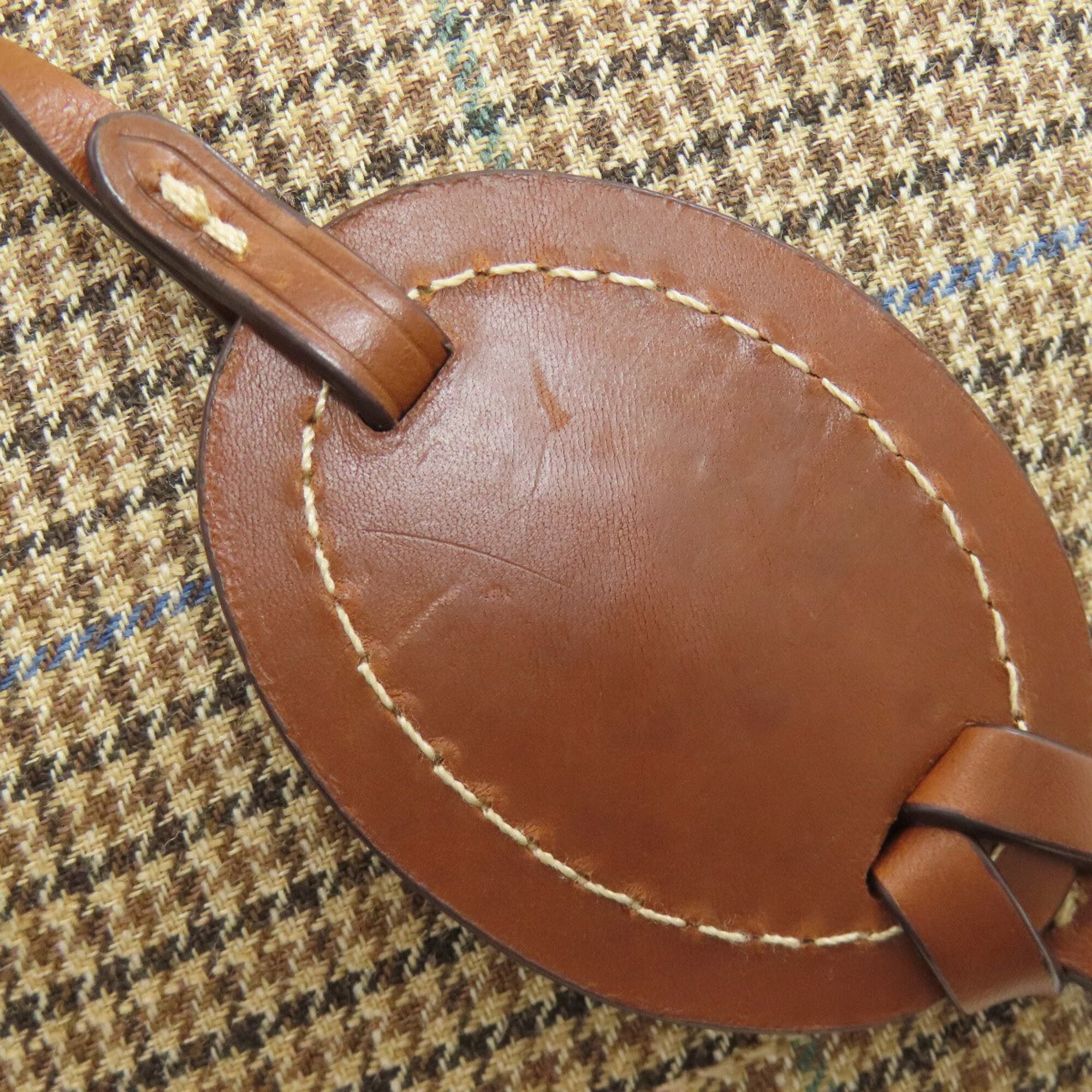 Ralph Lauren Brown Canvas Leather Handbag (Pre-Owned)