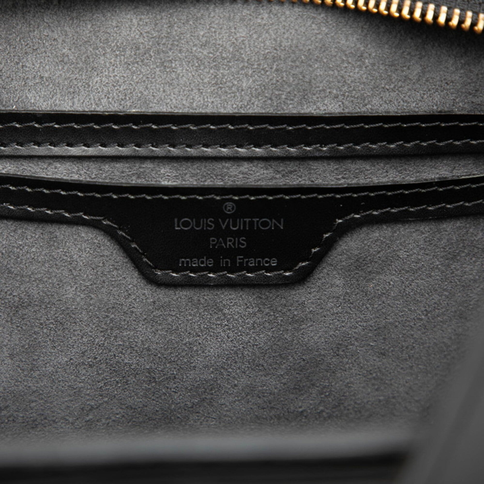 Louis Vuitton Black Noir Leather Handbag Tote Bag (Pre-Owned)