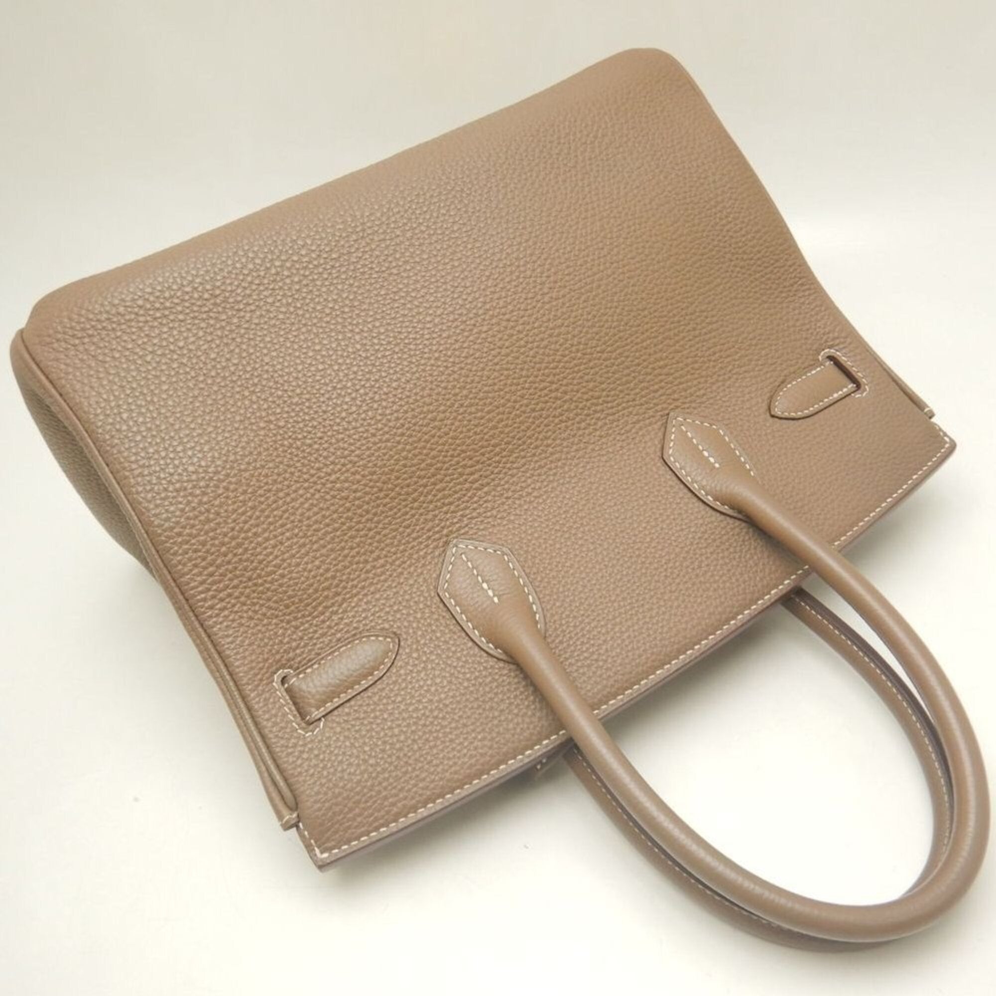 Hermes Birkin Etoupe Gray Togo Leather Handbag (Pre-Owned)