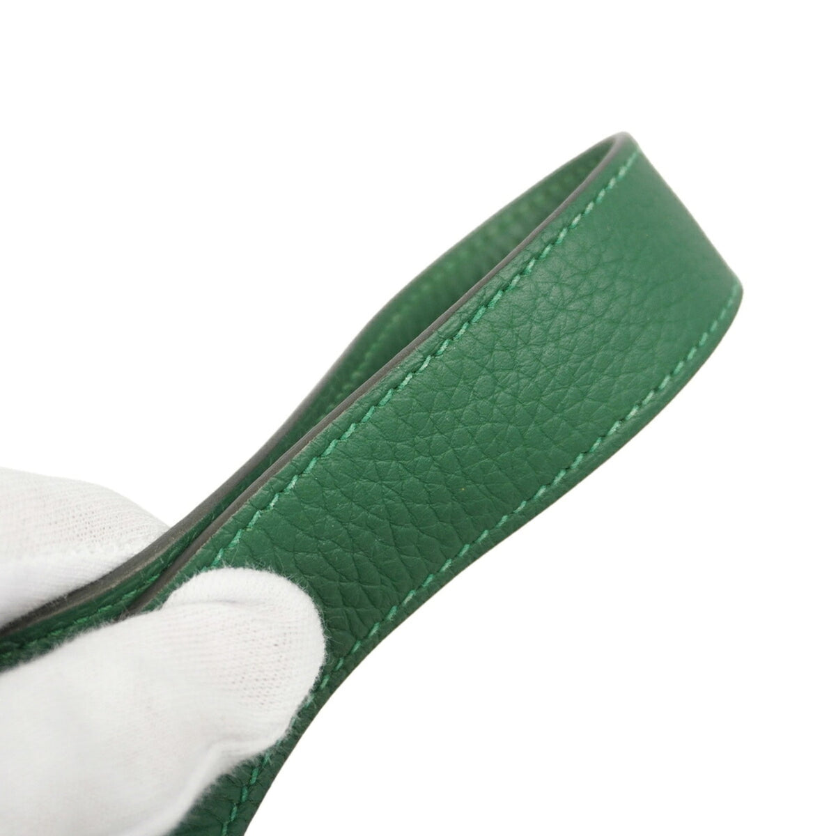 Hermes Green Taurillon Clemence Leather Handbag (Pre-Owned)