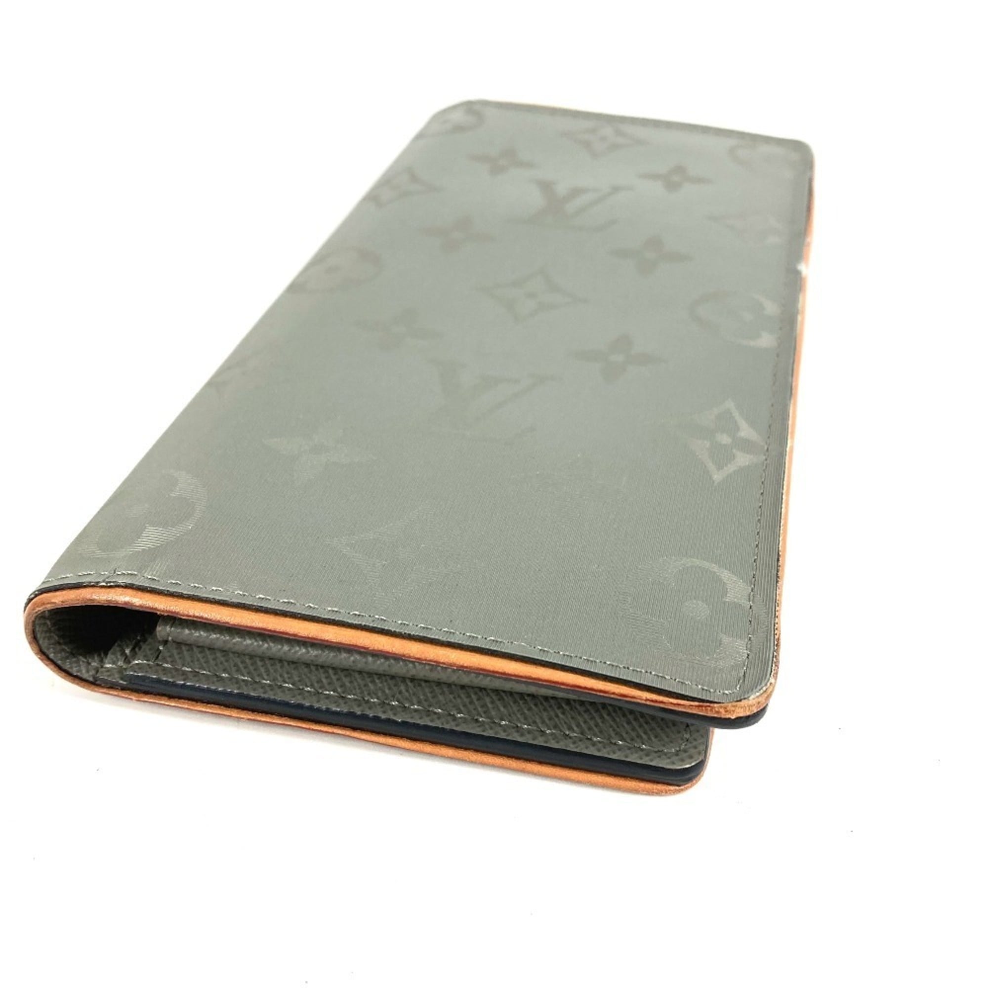 Louis Vuitton Monogram Gray Canvas Leather Long Wallet (Bi-Fold) (Pre-Owned)