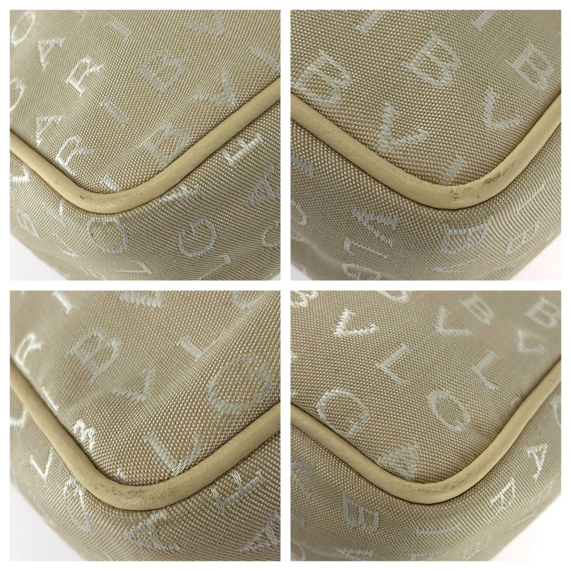 Bvlgari Beige Canvas Leather Shoulder Bag (Pre-Owned)