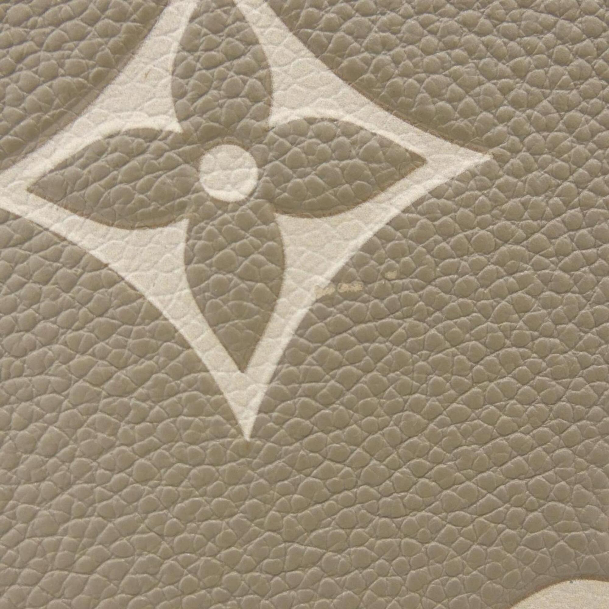 Louis Vuitton Cream Tourterelle Leather Long Wallet (Bi-Fold) (Pre-Owned)