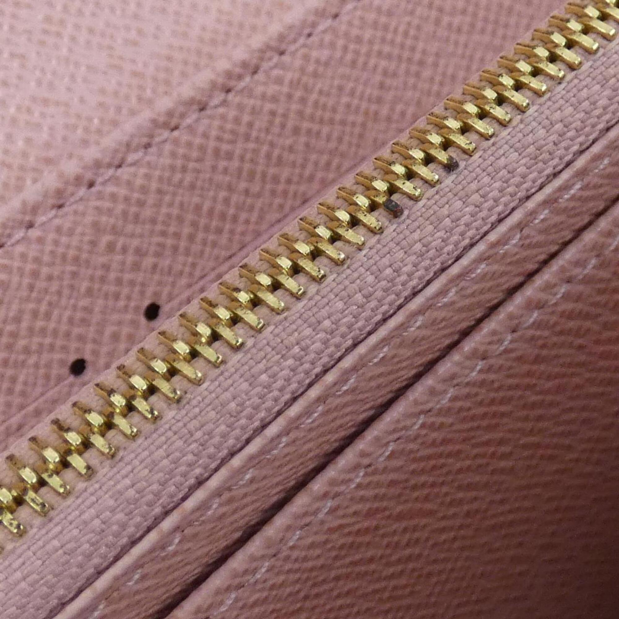 Louis Vuitton Marron Rose Ballerine Coated Canvas Long Wallet (Bi-Fold) (Pre-Owned)