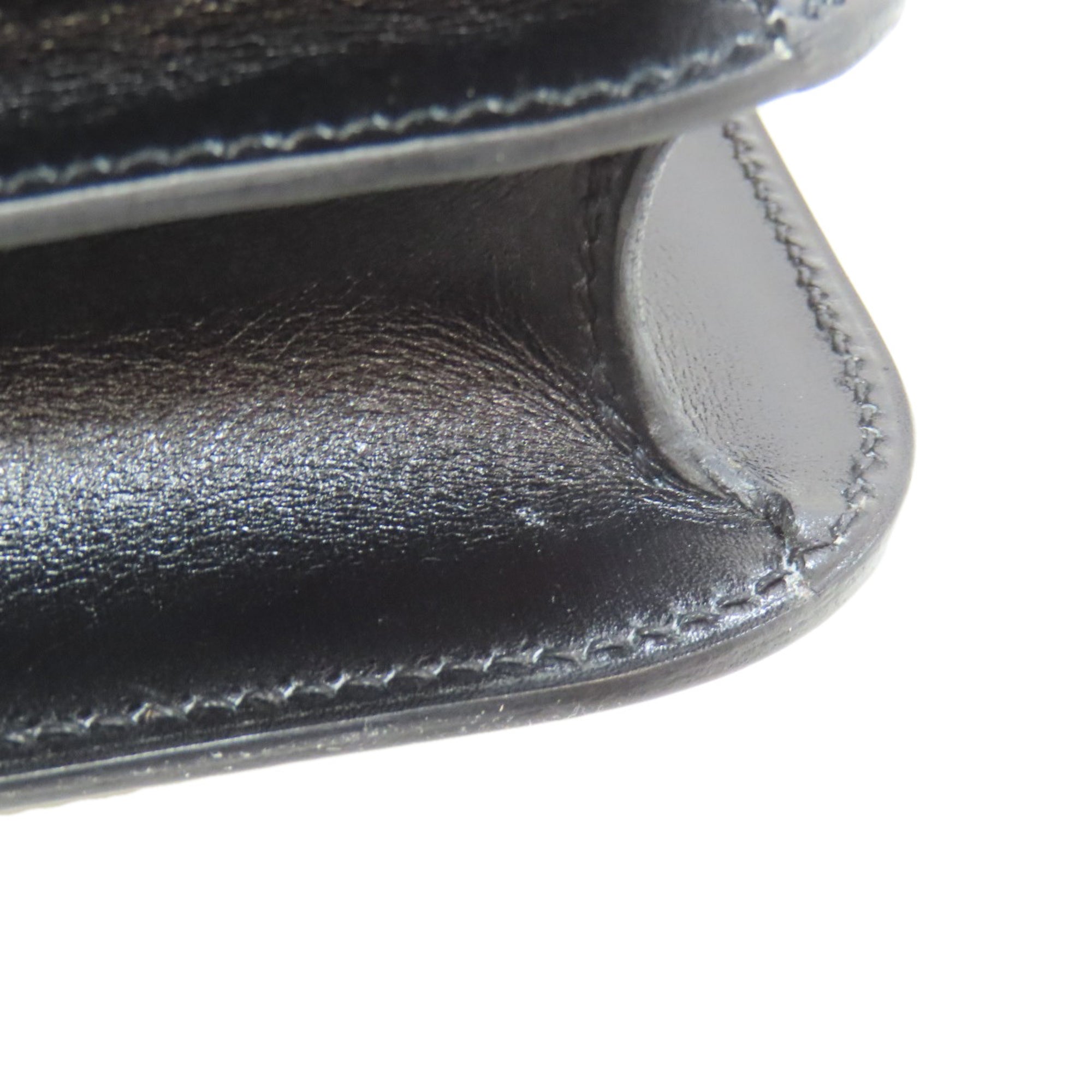 Hermes Black Leather Shoulder Bag (Pre-Owned)