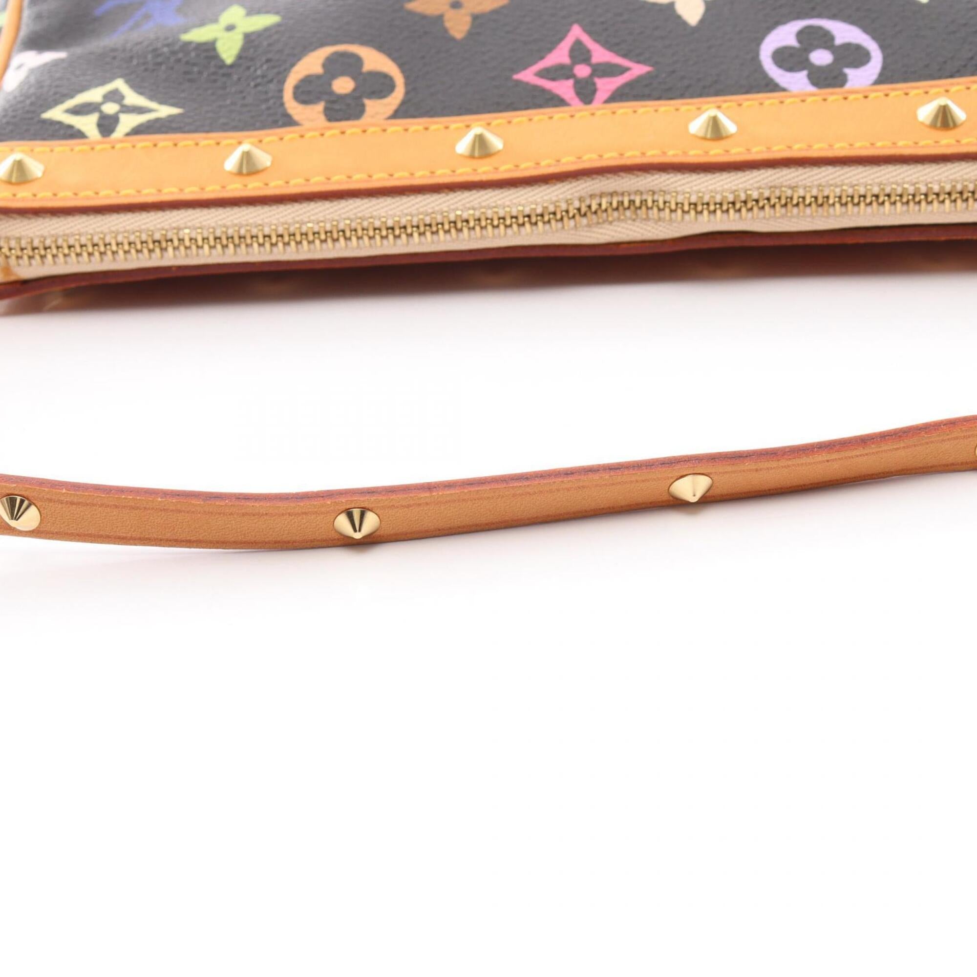 Louis Vuitton Monogram Multicolore Black Coated Canvas Leather Handbag (Pre-Owned)