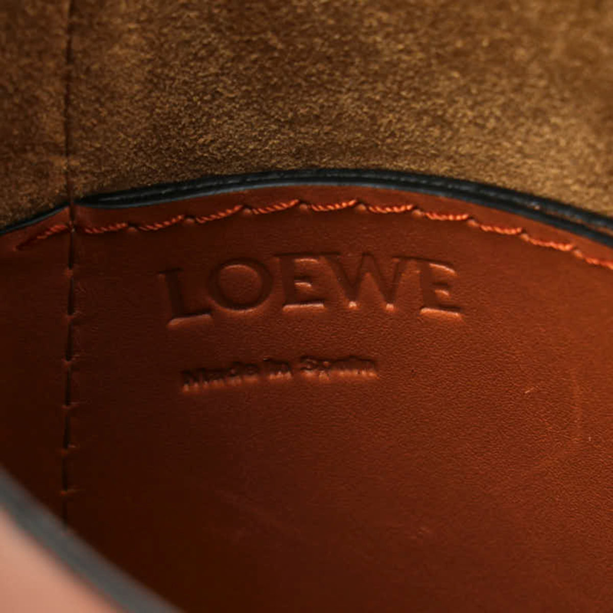 Loewe Brown Leather Handbag Shoulder Bag (Pre-Owned)