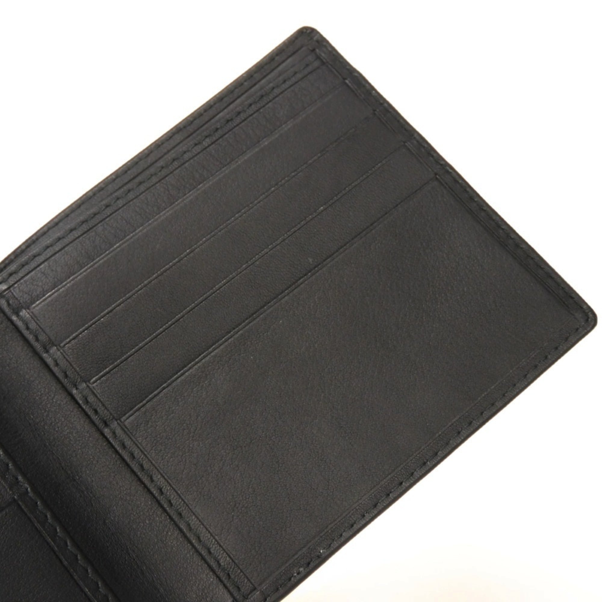 Christian Dior Black Leather Long Bill Wallet (Bi-Fold) (Pre-Owned)
