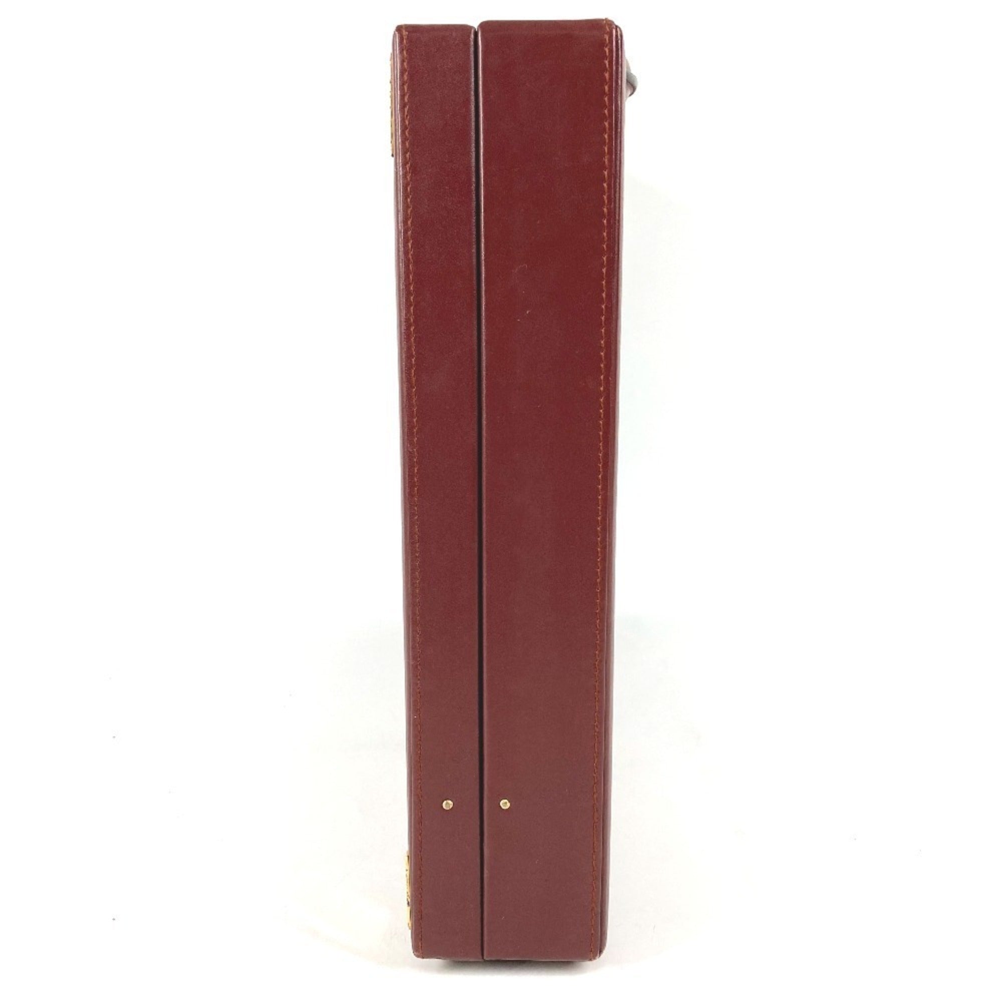 Cartier Must Wine Red Leather Attaché Case (Pre-Owned)