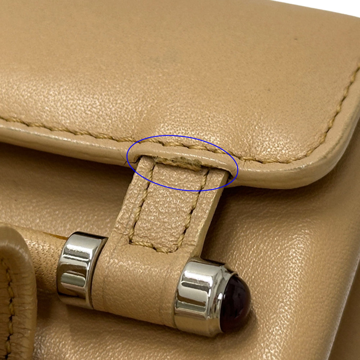 Cartier Beige Leather Handbag (Pre-Owned)