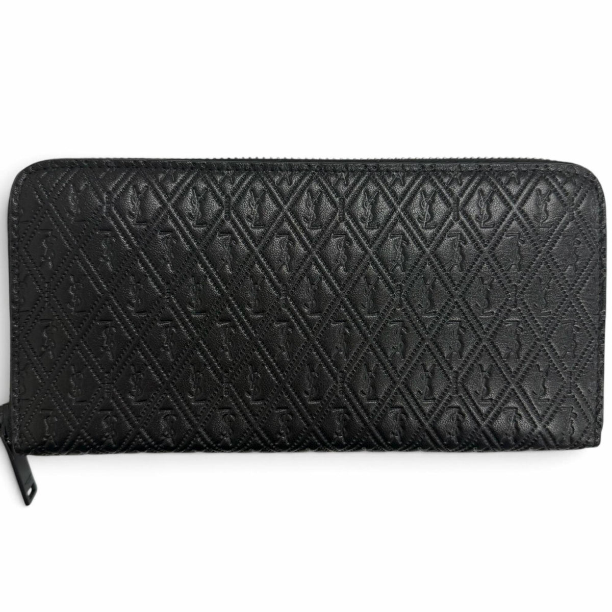 Saint Laurent Black Leather Long Wallet (Bi-Fold) (Pre-Owned)