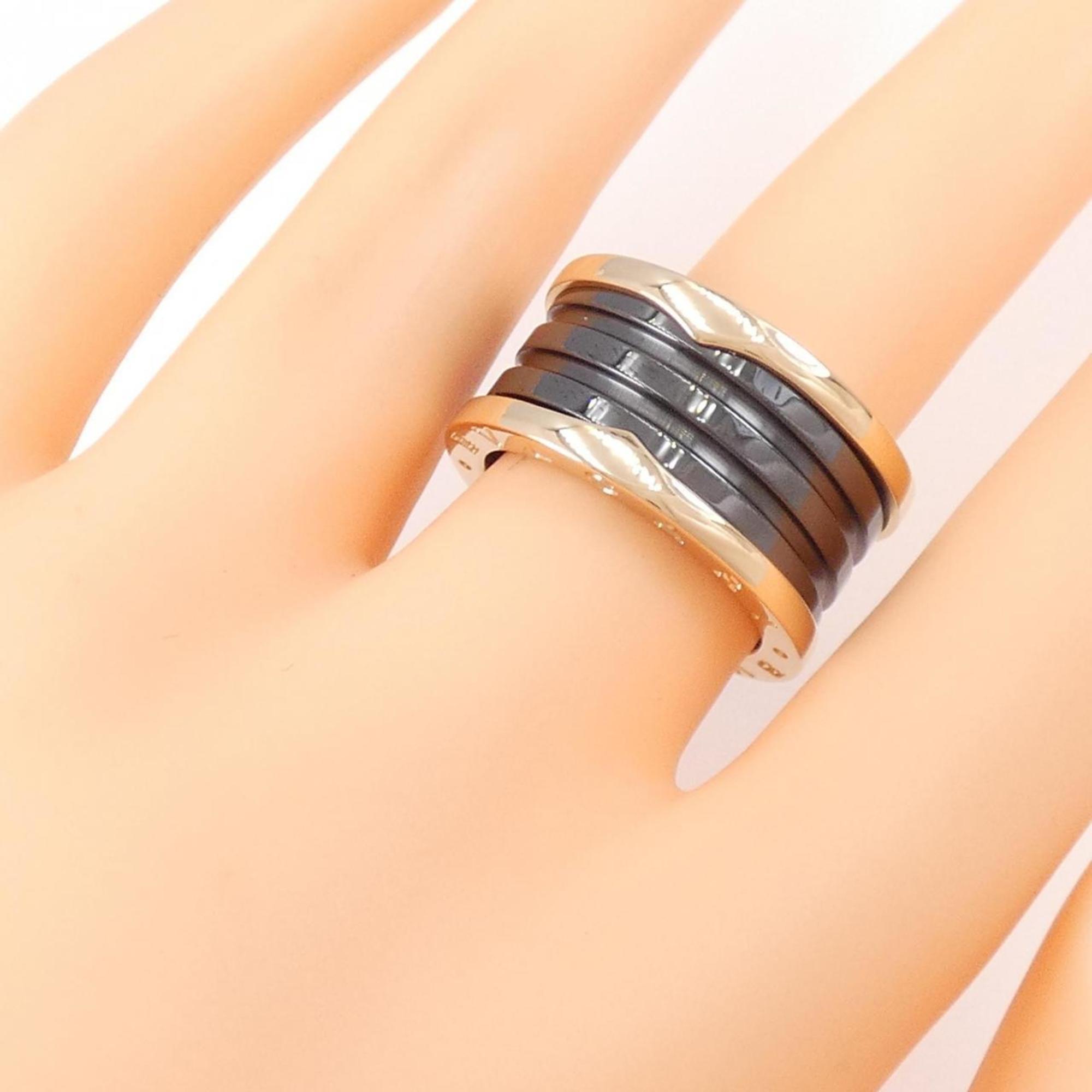 Bvlgari B.Zero1 Black Pink Gold Ceramic Pink Gold (18K) Band Ring (Pre-Owned)
