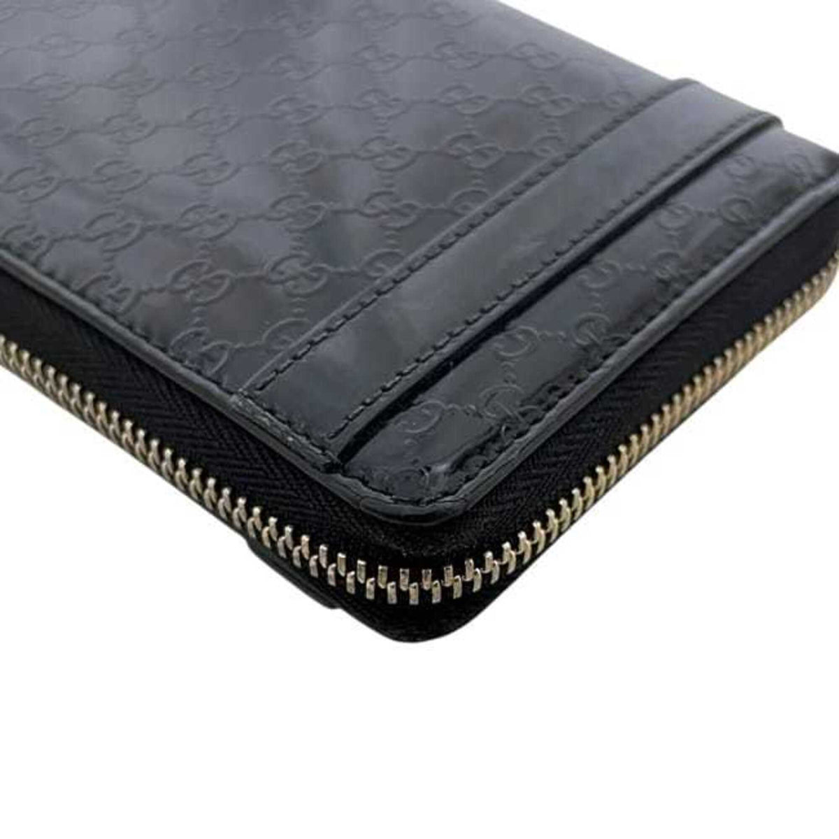 Gucci Black Patent Leather Long Wallet (Bi-Fold) (Pre-Owned)