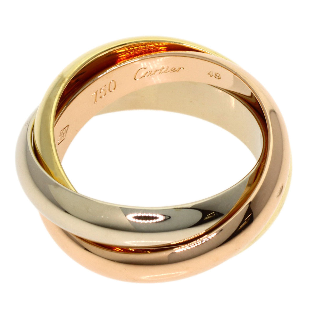 Cartier Trinity Yellow Gold (18K) Pink Gold (18K) White Gold (18K) Band Ring (Pre-Owned)
