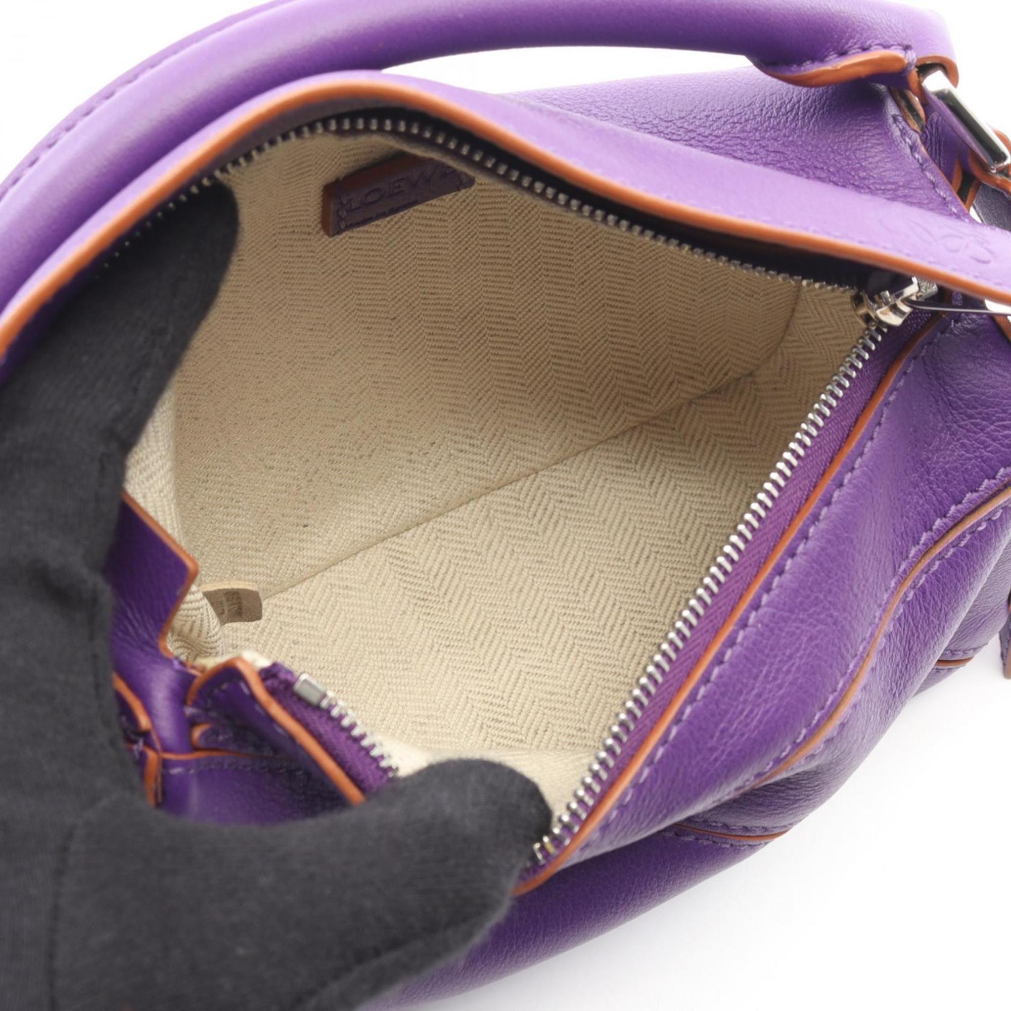 Loewe Purple Leather Handbag (Pre-Owned)