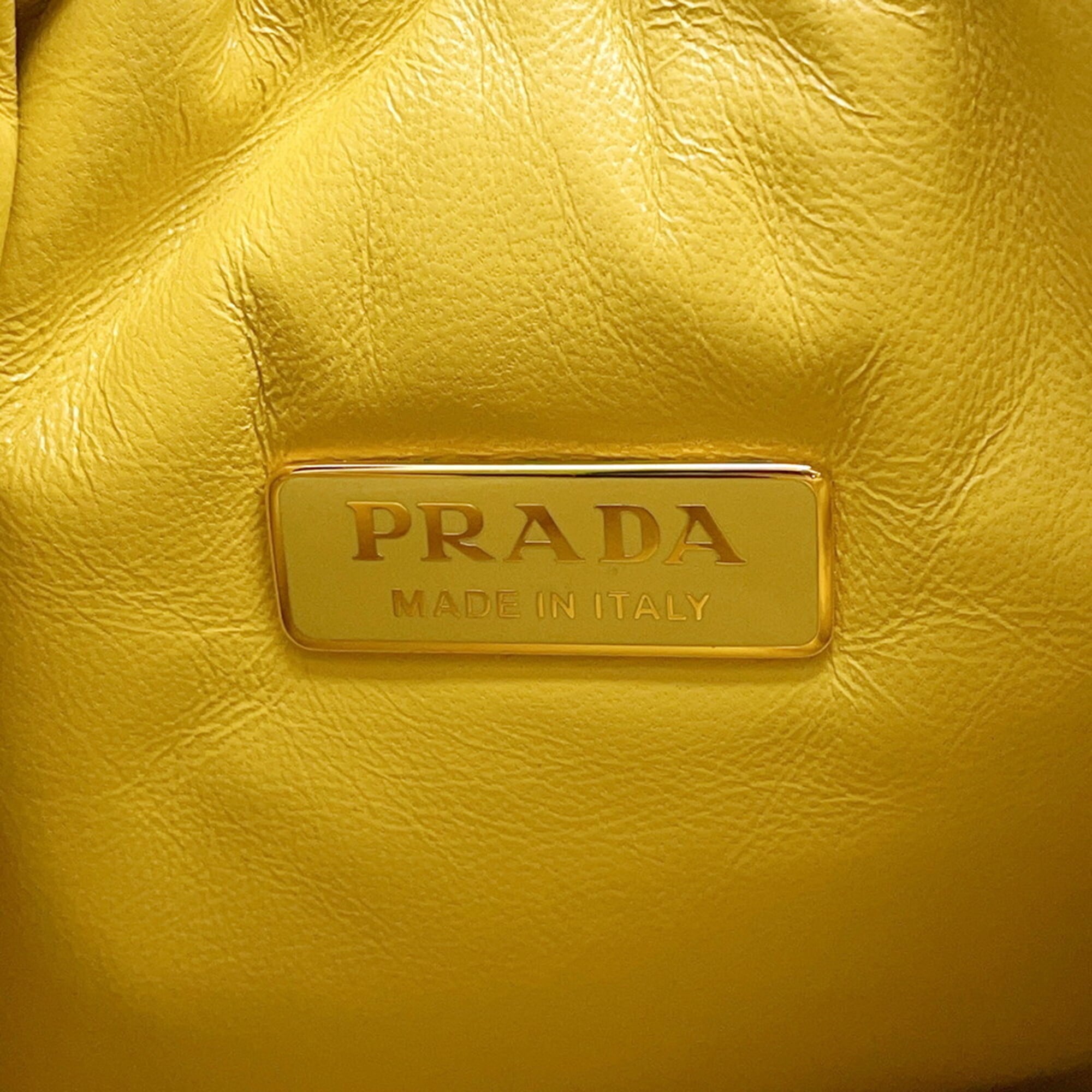 Prada Yellow Leather Handbag (Pre-Owned)