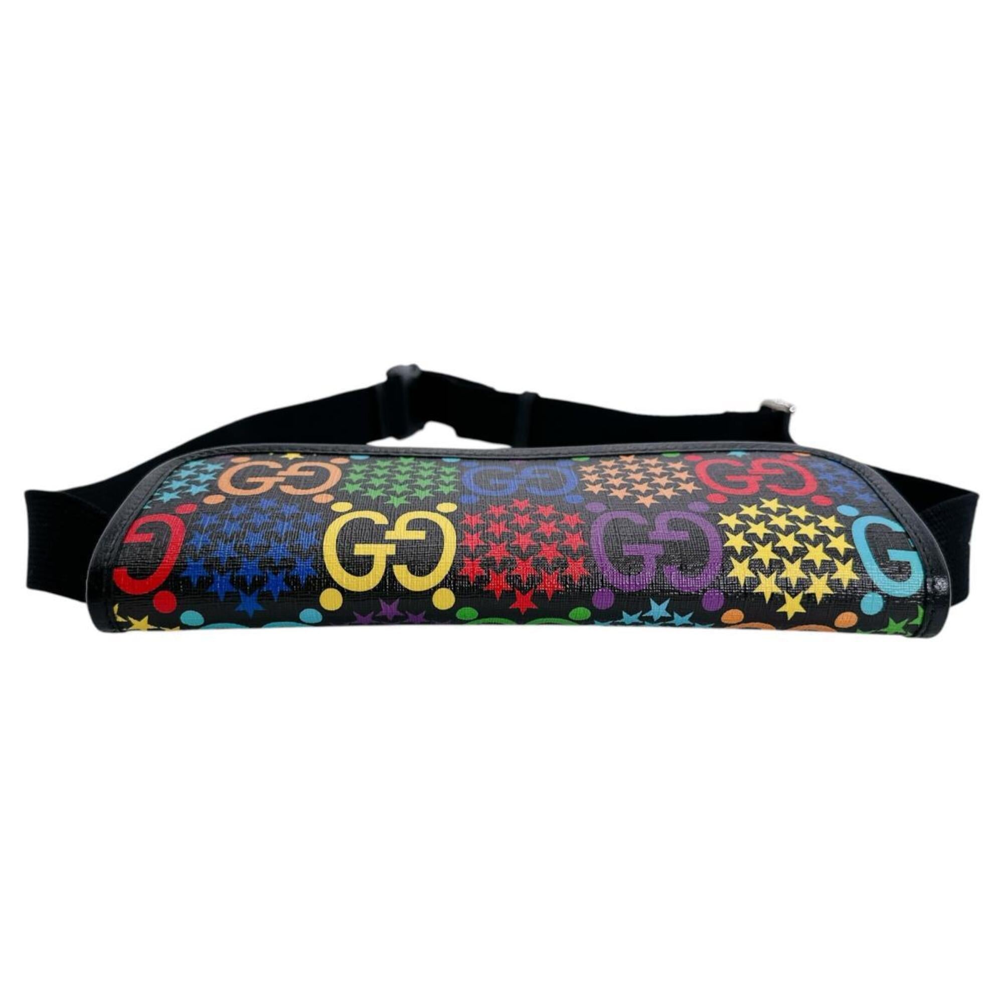 Gucci Black Multi-Color Leather Fanny Pack (Pre-Owned)