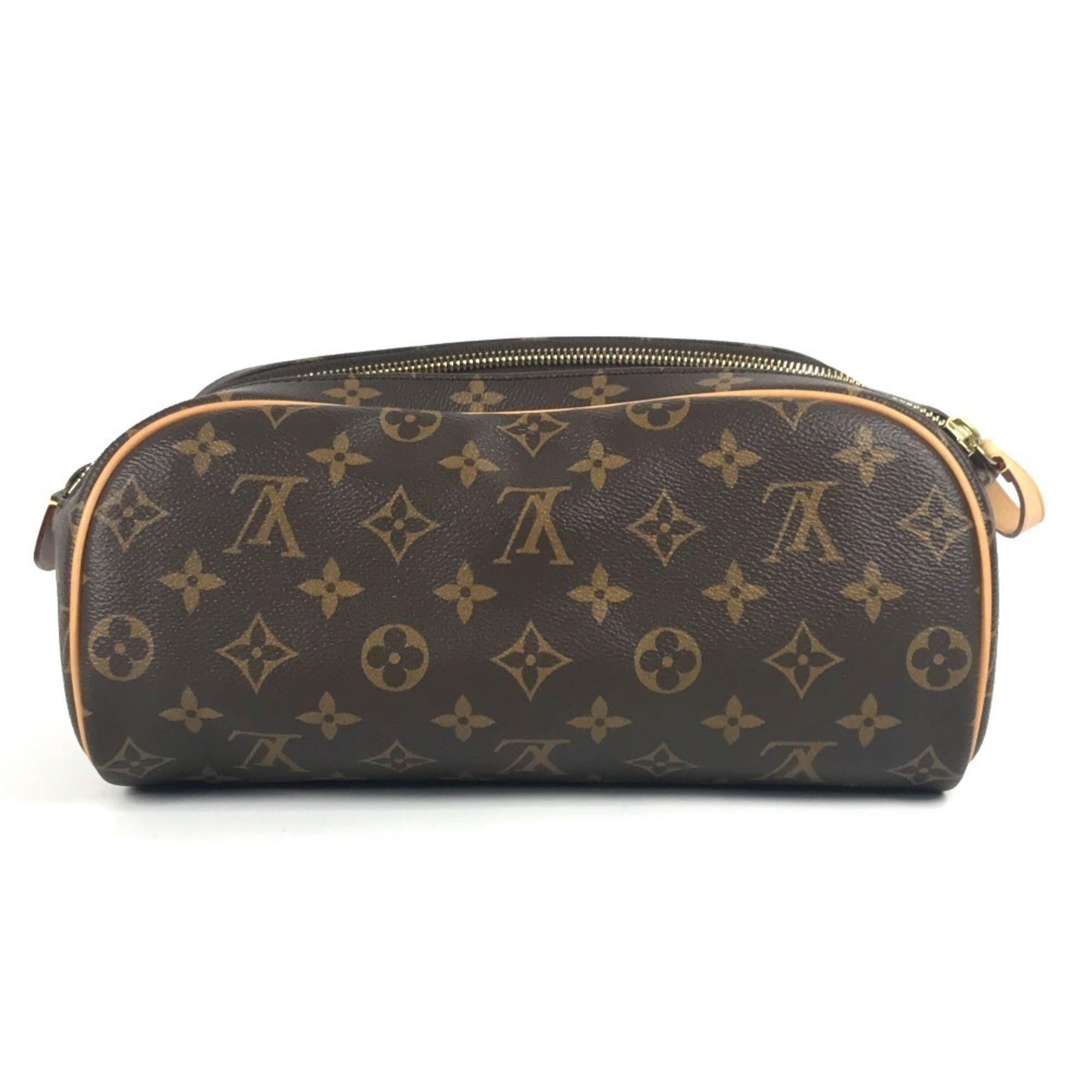 Louis Vuitton Brown Monogram Canvas Clutch Bag Pouch (Pre-Owned)