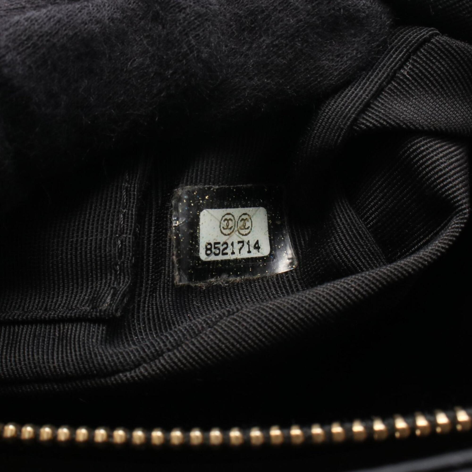 Chanel Black Grained Calfskin Handbag Tote Bag (Pre-Owned)