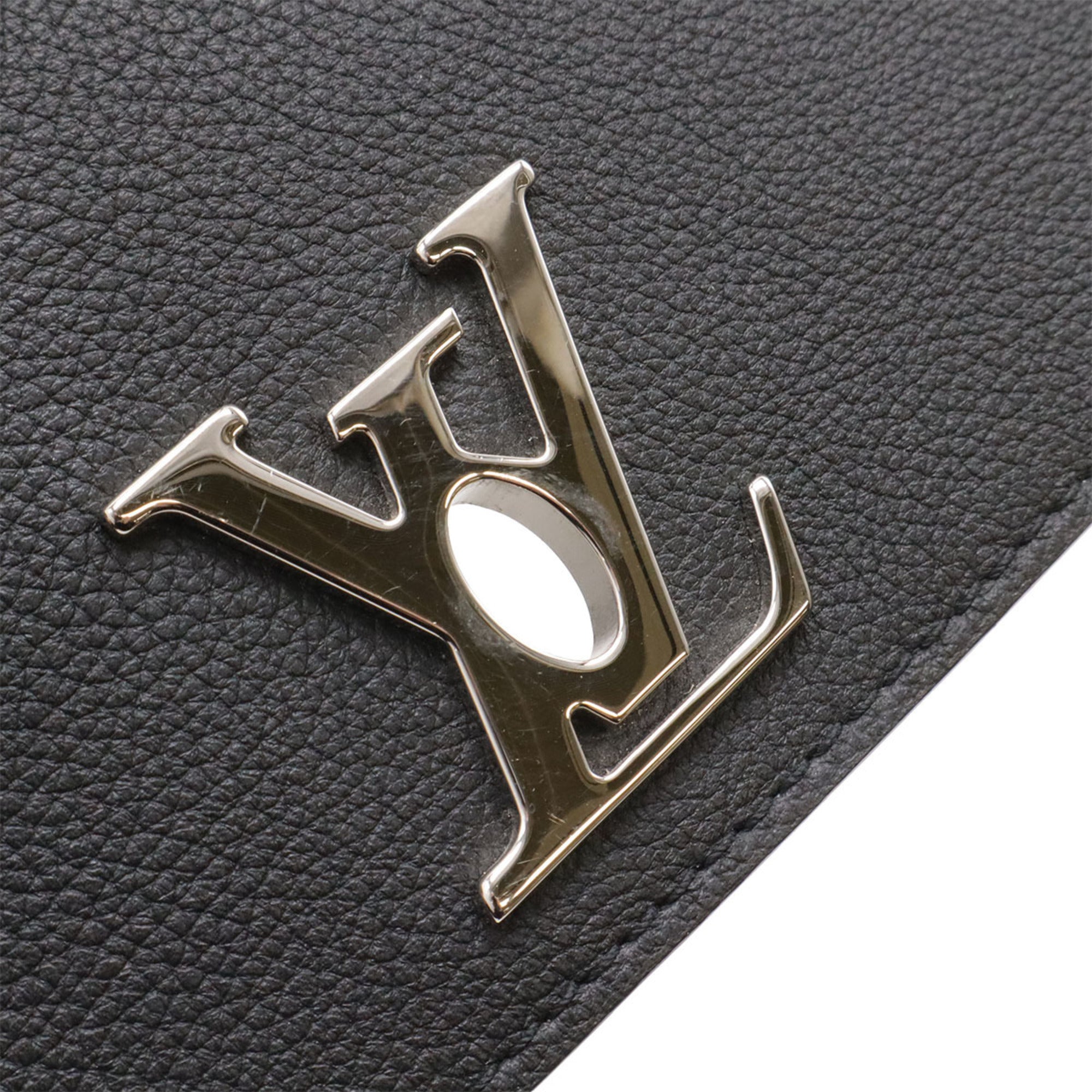 Louis Vuitton Black Noir Leather Backpack (Pre-Owned)