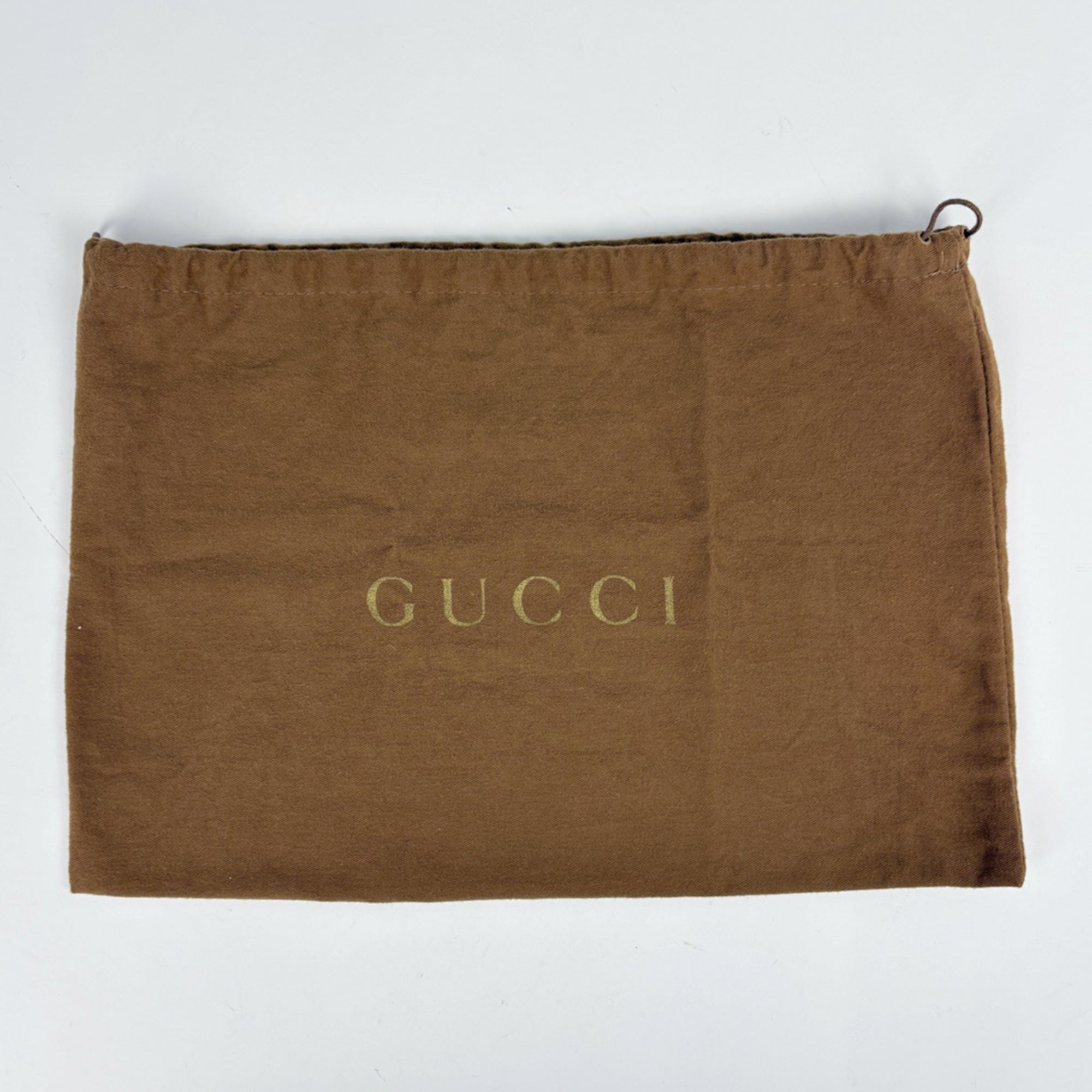 Gucci Beige Gold Gg Canvas Leather Handbag Shoulder Bag (Pre-Owned)