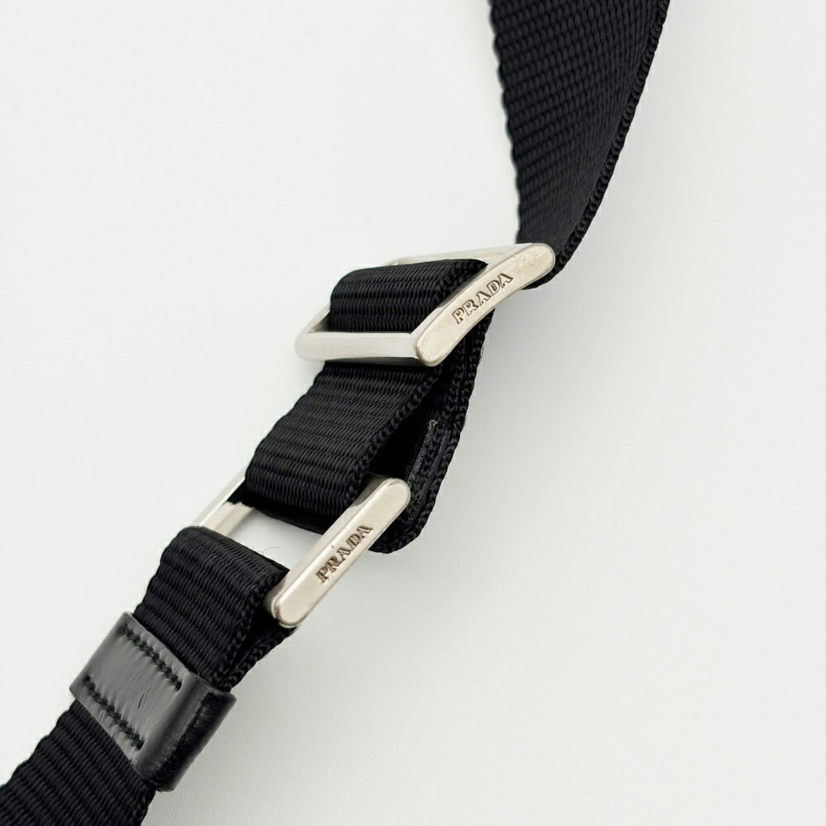 Prada Black Nylon Leather Shoulder Bag (Pre-Owned)