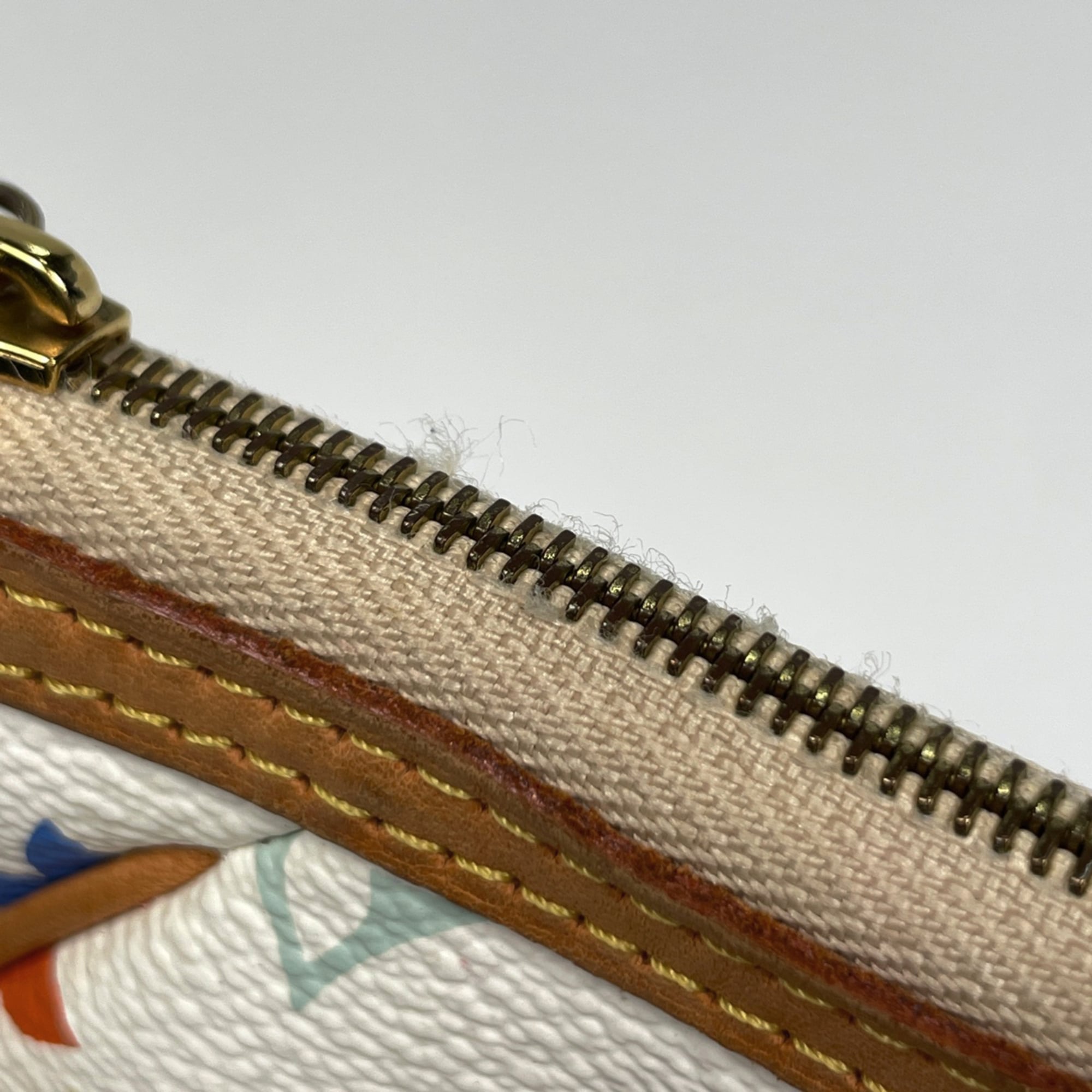 Louis Vuitton Monogram Multicolore Blanc White Monogram Multicolore Handbag Pochette (Pre-Owned)