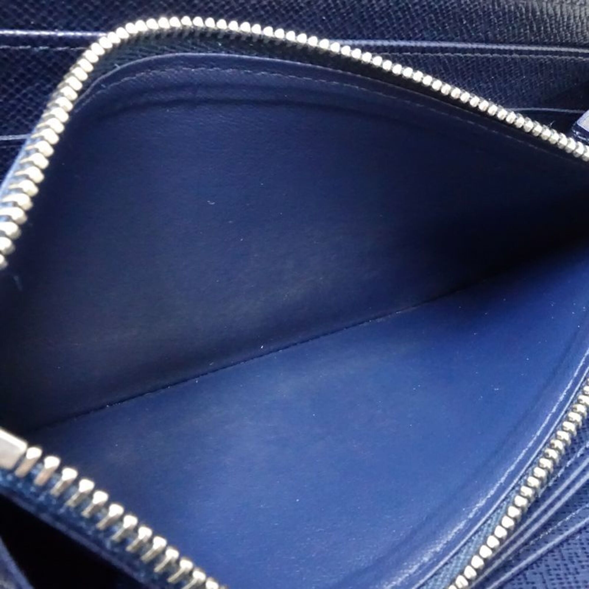 Louis Vuitton Blue Indigo Leather Long Wallet (Bi-Fold) (Pre-Owned)