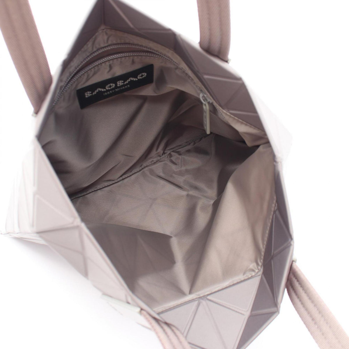 Issey Miyake Gray Polyester Handbag Tote Bag (Pre-Owned)