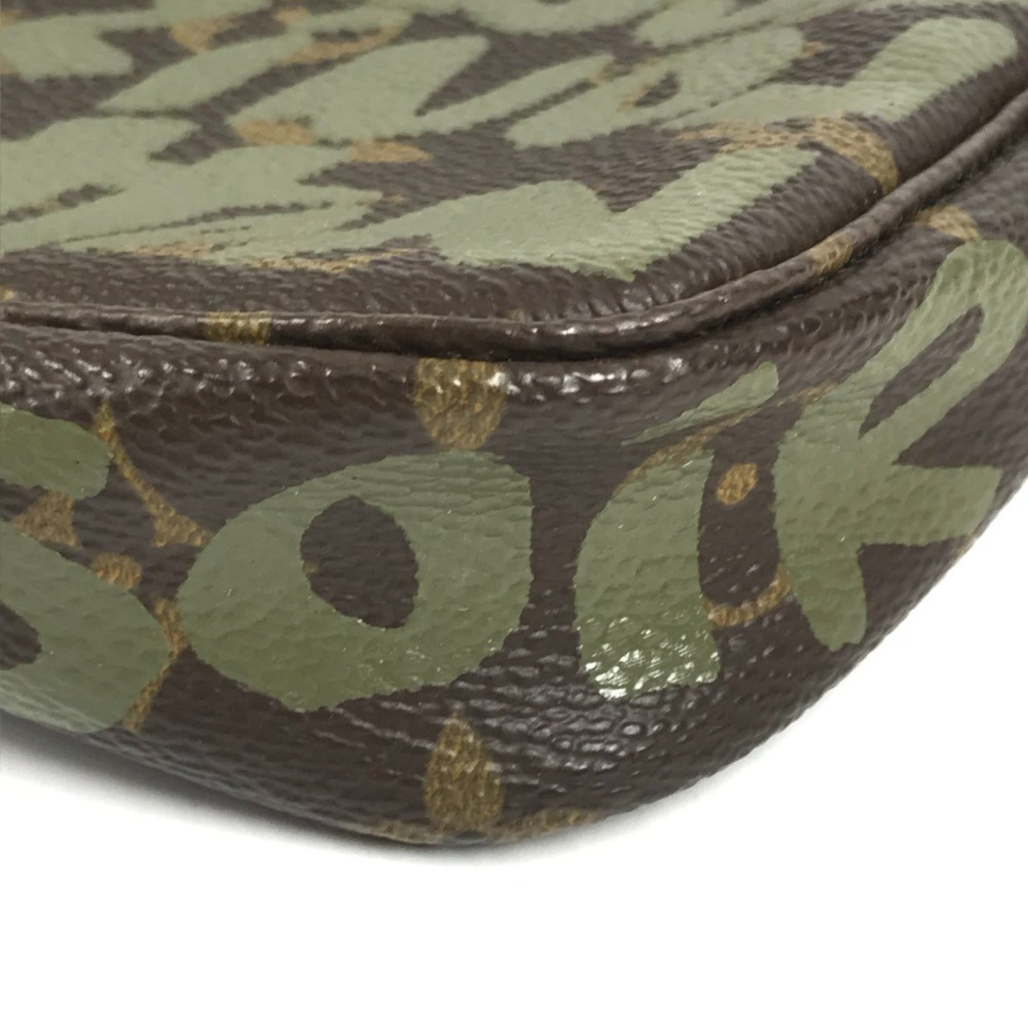 Louis Vuitton Brown Khaki Monogram Graffiti Handbag Pochette Pouch Shoulder Bag (Pre-Owned)