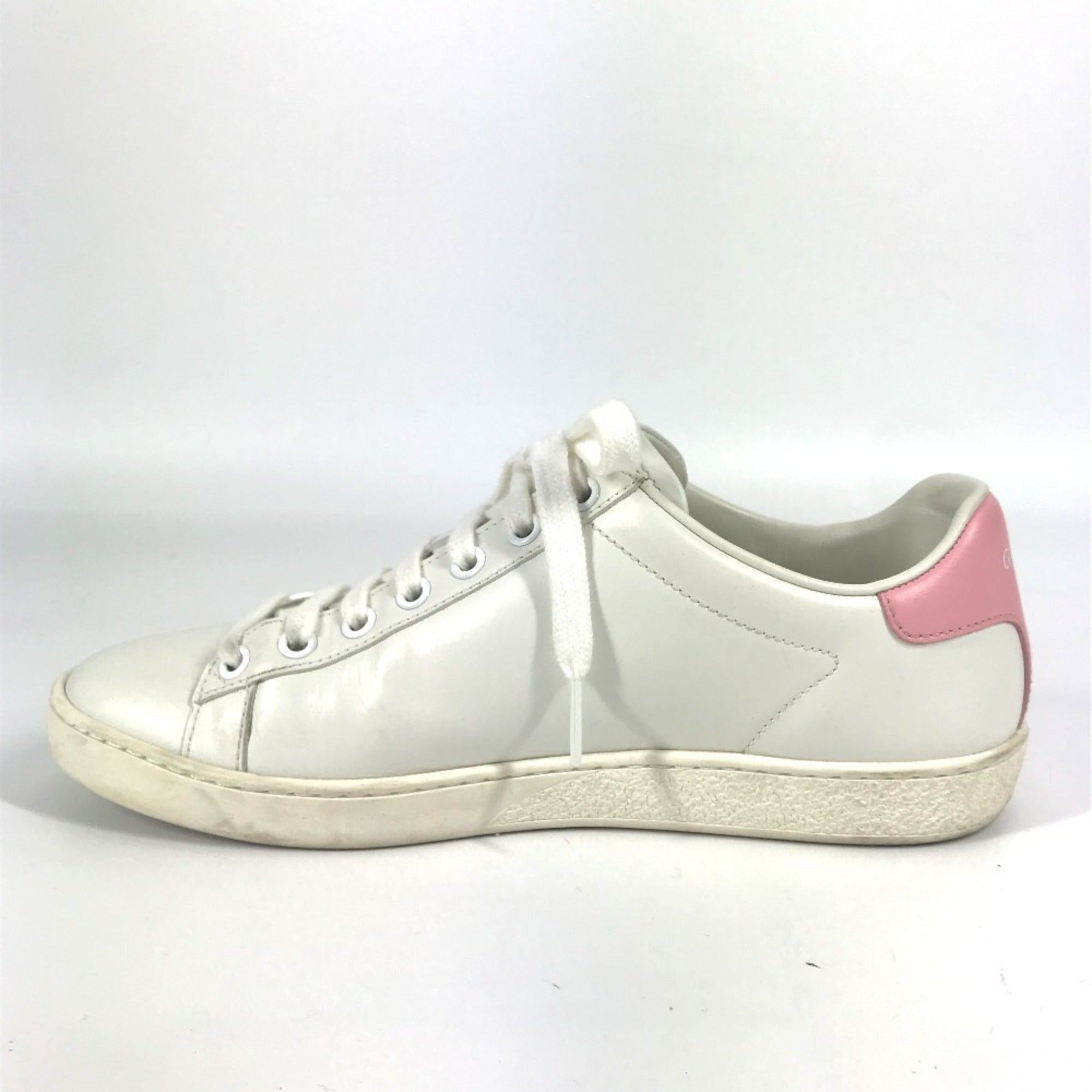 Gucci Pink White Sneakers (Pre-Owned)