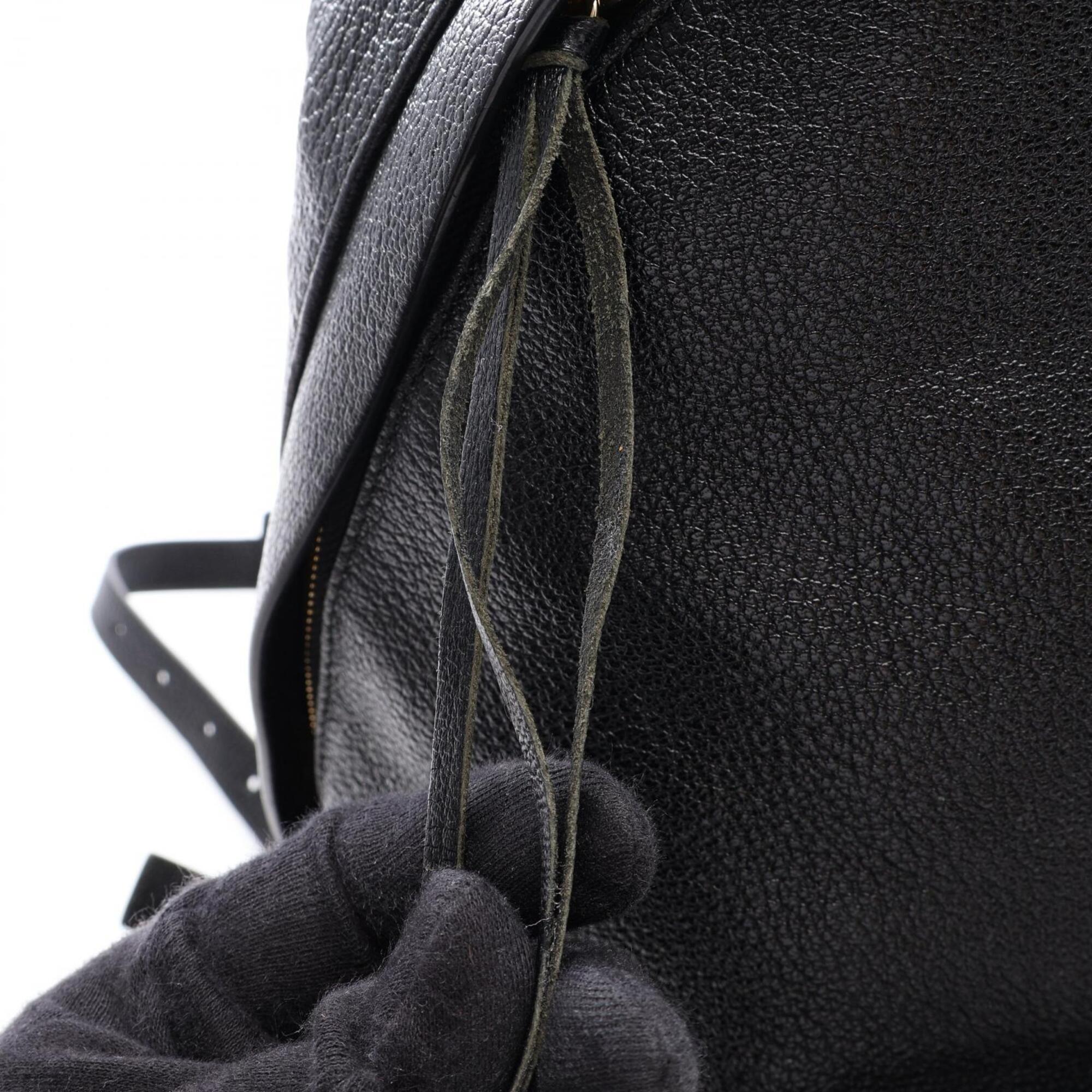 Balenciaga Black Leather Backpack Handbag (Pre-Owned)