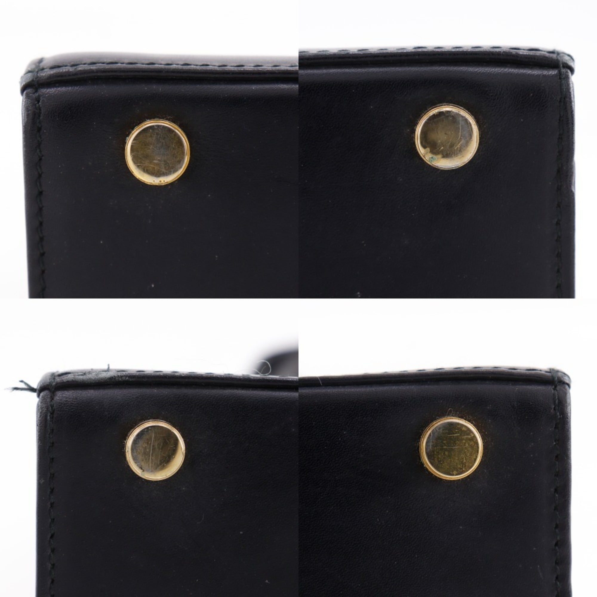 Salvatore Ferragamo Black Leather Handbag (Pre-Owned)