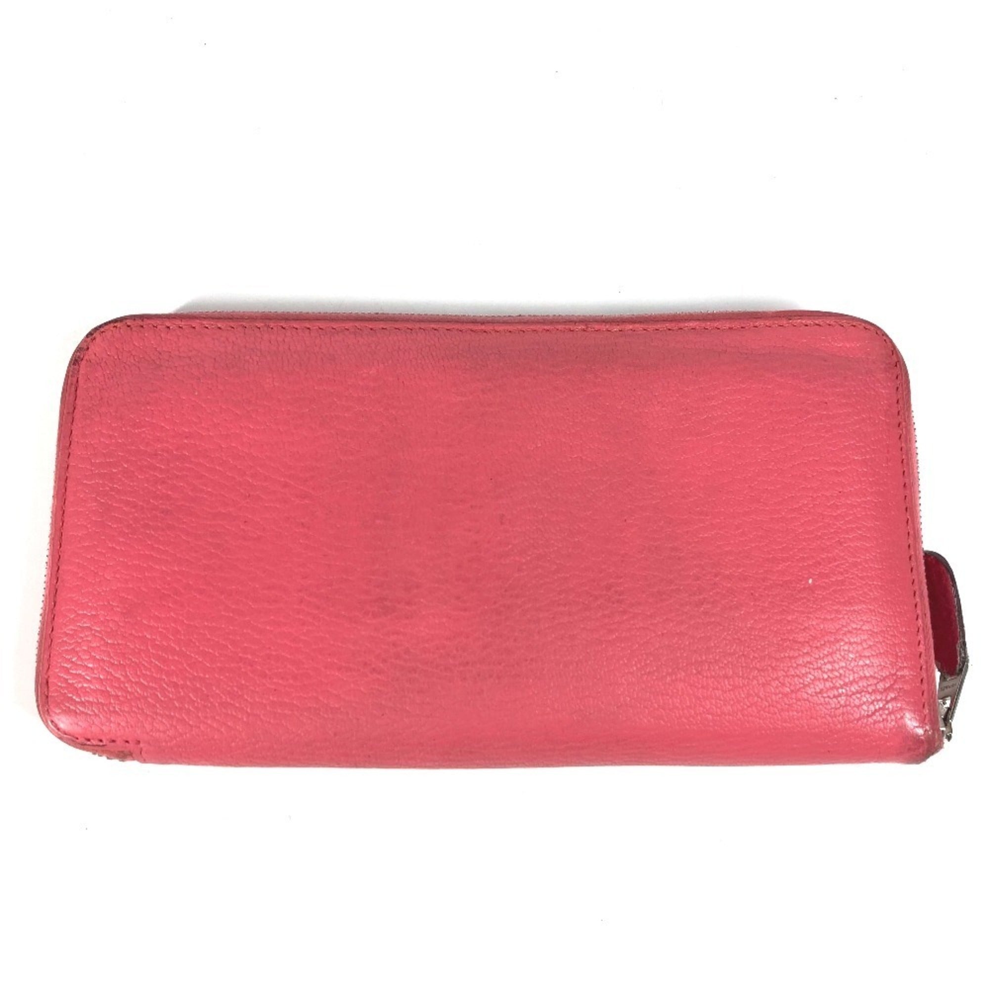 Hermes Pink Chevre Leather Long Wallet (Bi-Fold) (Pre-Owned)
