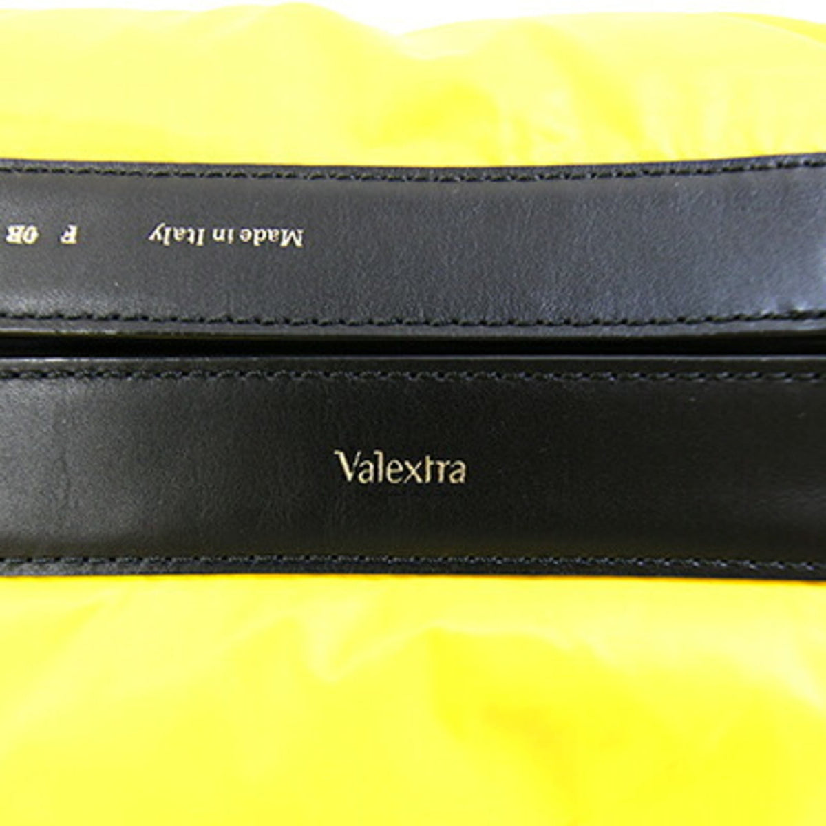 Valextra Black Yellow Nylon Handbag (Pre-Owned)